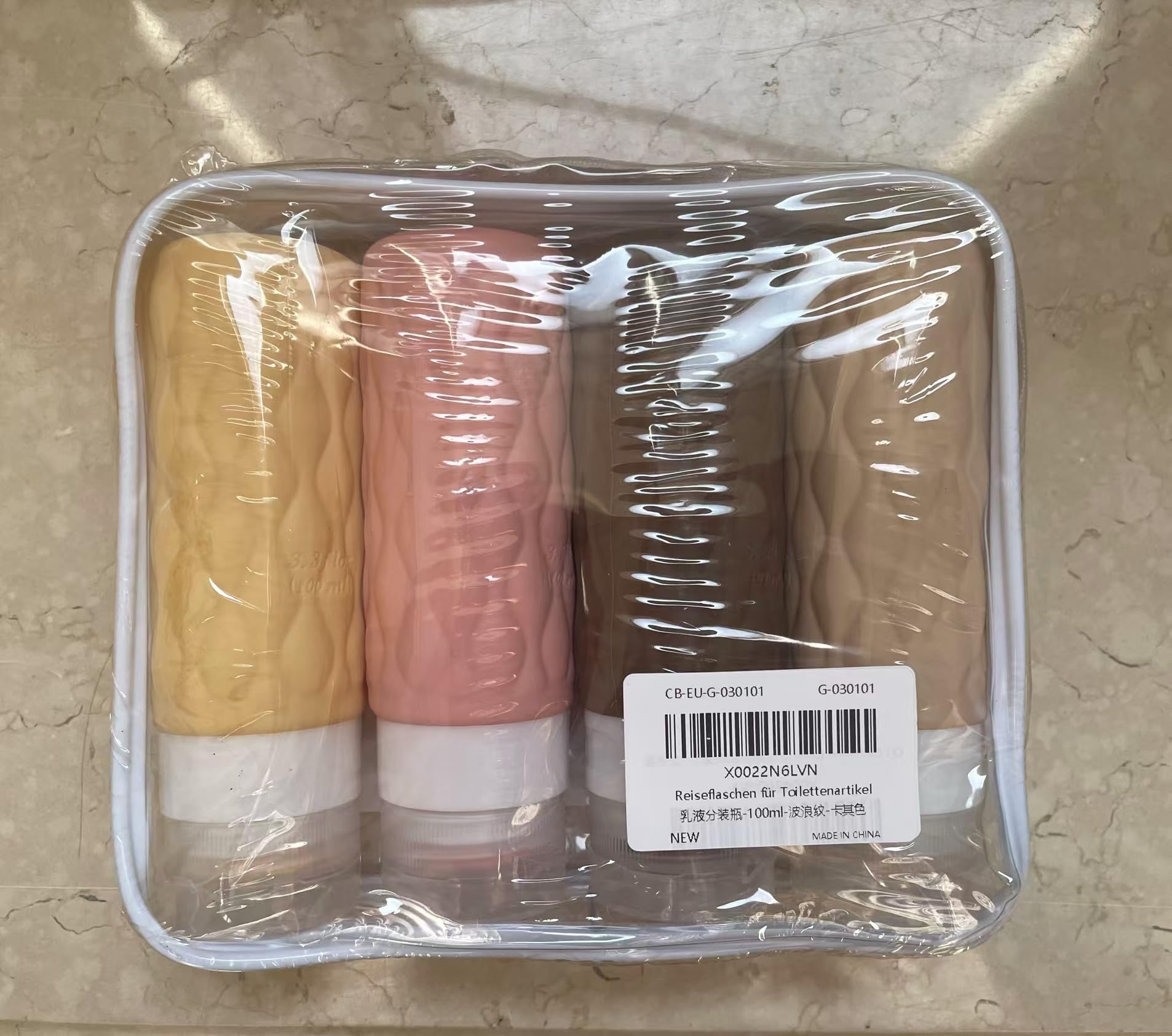 TSA Approved 3.4 oz Silicone Travel Bottles for Shampoo & Toiletries - Leak Proof Portable Containers with Clear Toiletry Bag & Labels - Perfect for Air Travel, Gym, Camping & Vacation Essentials