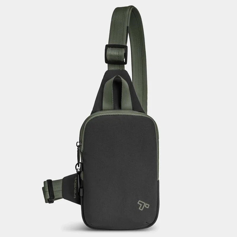 Travelon The Voyages Anti-Theft Compact Sling Bag - Secure Crossbody Purse for Travel, Commuting & Everyday Use