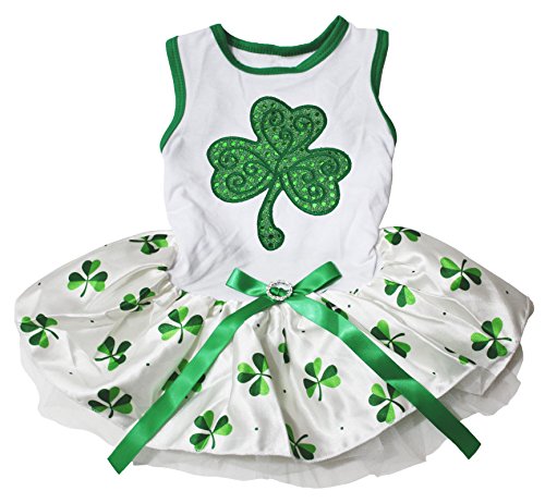 White/Clovers(Green Bow)