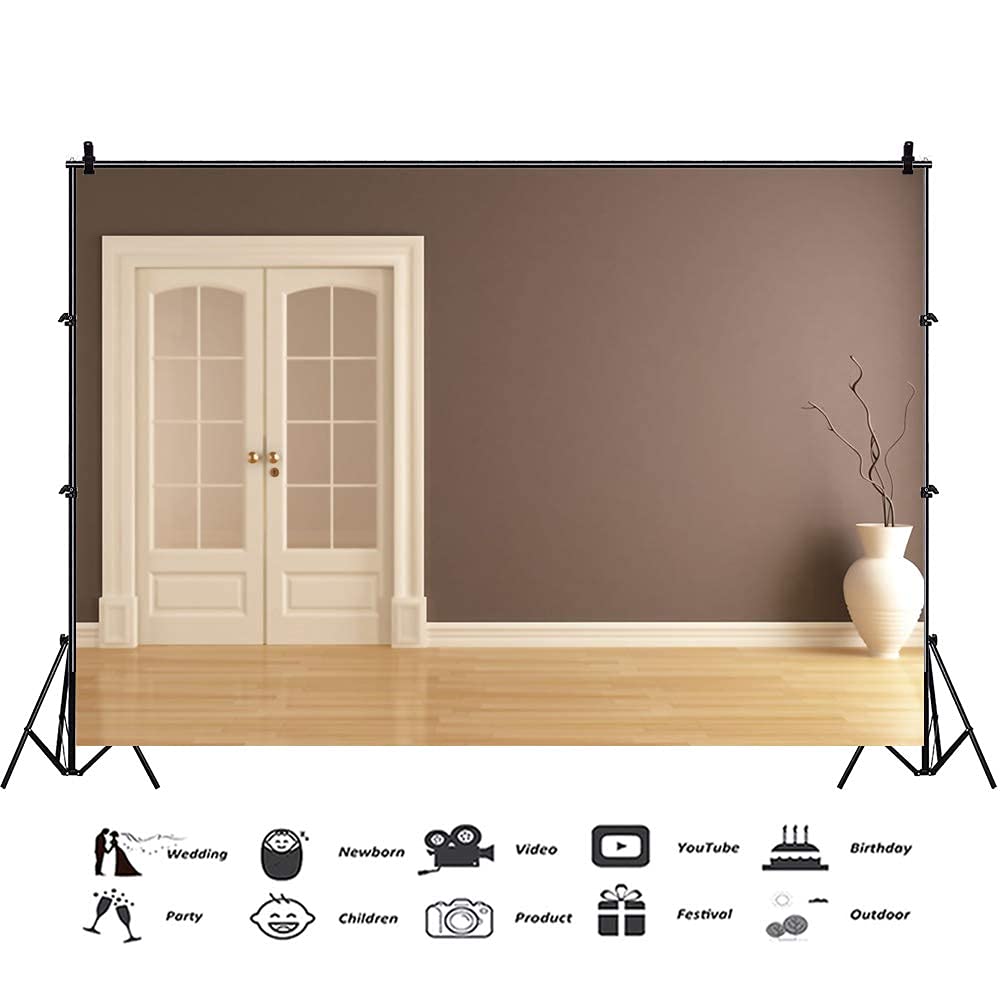 CSFOTO 5x3ft Photography Backdrop for Zoom Meetings, Video Conferences & Office Decor - Premium Living Room Background, Virtual Meeting Backdrop, Library & Recording Studio Backdrop - Perfect for Home Office, Online Classes & Professional Video Calls