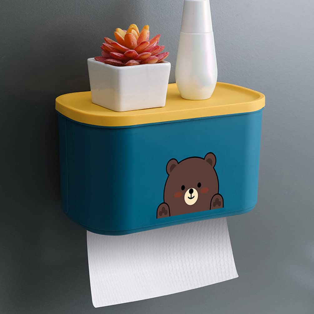 Wall Mounted Paper Towel Holder & Dispenser - Hanging Over Toilet Storage Shelf for Bathroom, Kitchen & Office - Adhesive Tissue Rack Stand with Paper Towel Organizer (White) - Perfect for Small Spaces & Clutter-Free Organization