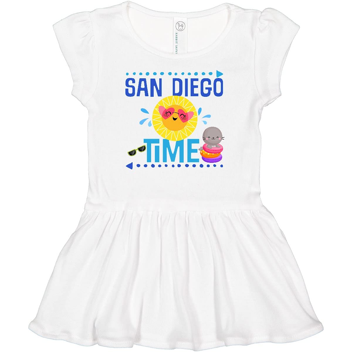 Inktastic San Diego Vacation Cute Beach Infant Dress - Adorable Baby Girl Outfit for Summer Travel, Beach Trips & Family Photos