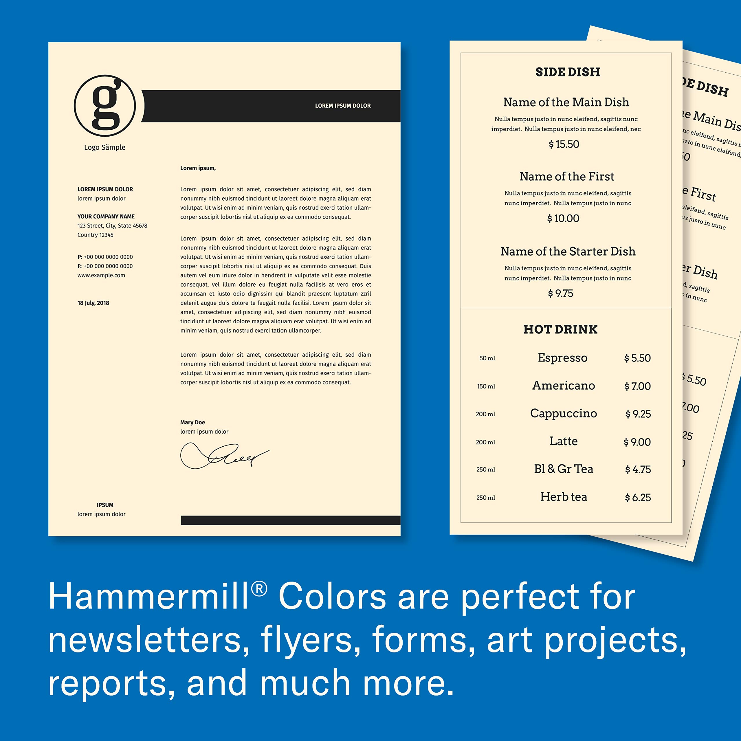 Hammermill 20 lb Ivory Colored Printer Paper, 8.5 x 11 Inches, 500 Sheets/Ream - Pastel Paper for Crafting, Scrapbooking & Office Use | Made in USA | Premium Quality Paper for Printing, Invitations & School Projects
