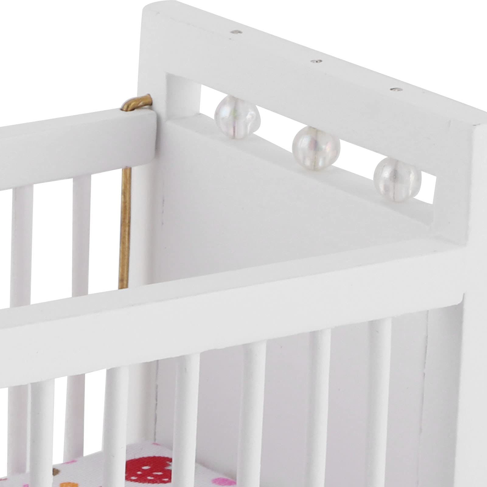 Wooden Baby Doll Bed - Miniature Crib for Dollhouse, Perfect for Pretend Play & Kids' Bedroom Decor | Ideal for 18