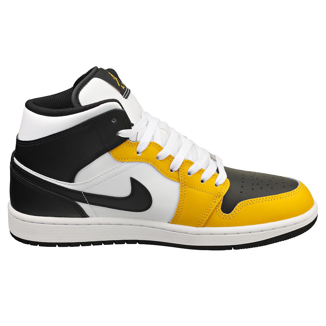 Air Jordan 1 Mid Sneakers DQ8426-701 - Yellow Ochre/White/Black Basketball Shoes for Men | Casual Wear & Street Style Fashion