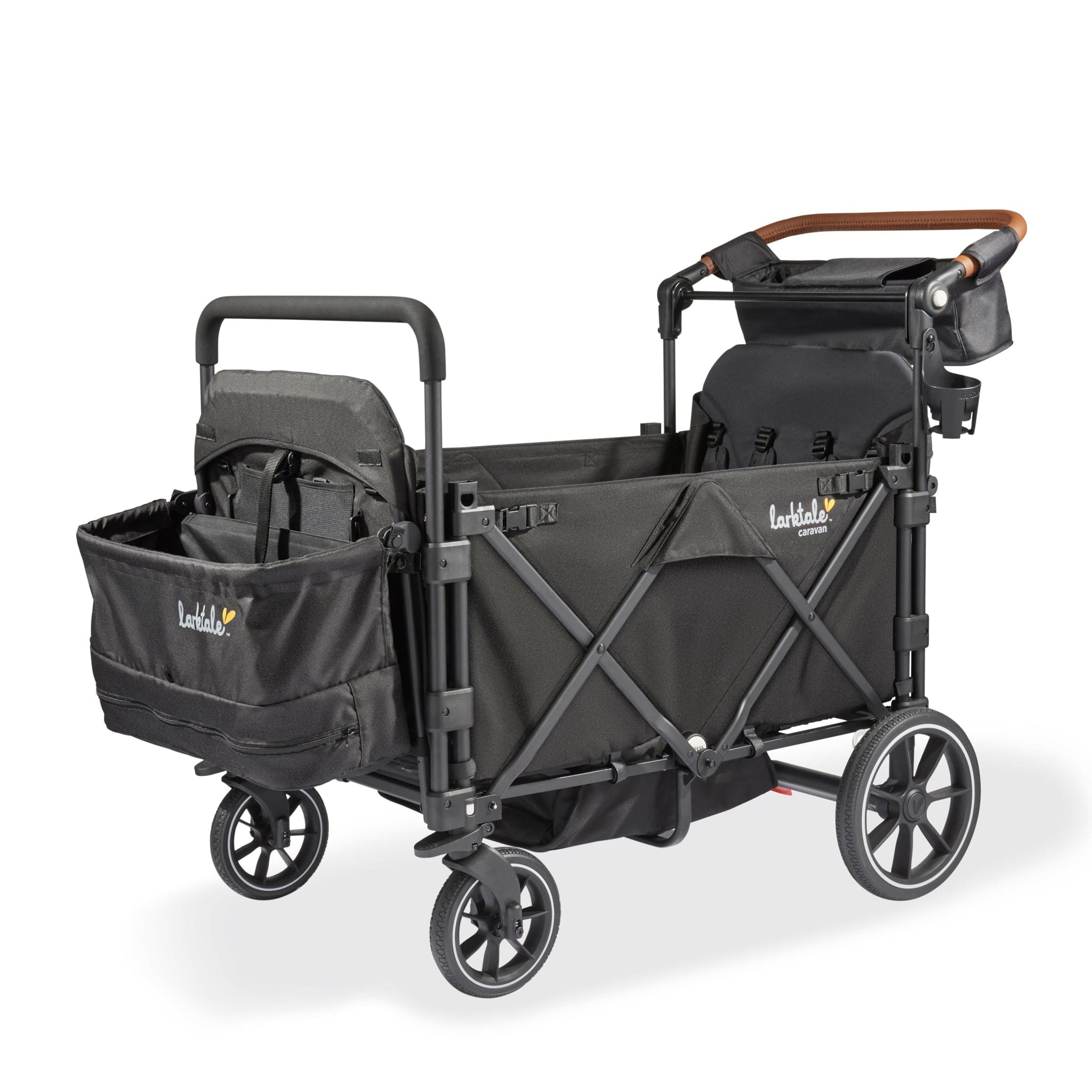 Larktale 2024 Caravan Quad Stroller Wagon - 4-in-1 All-Terrain Baby Stroller & Wagon for Outdoor Adventures, Beach, Park, and Shopping