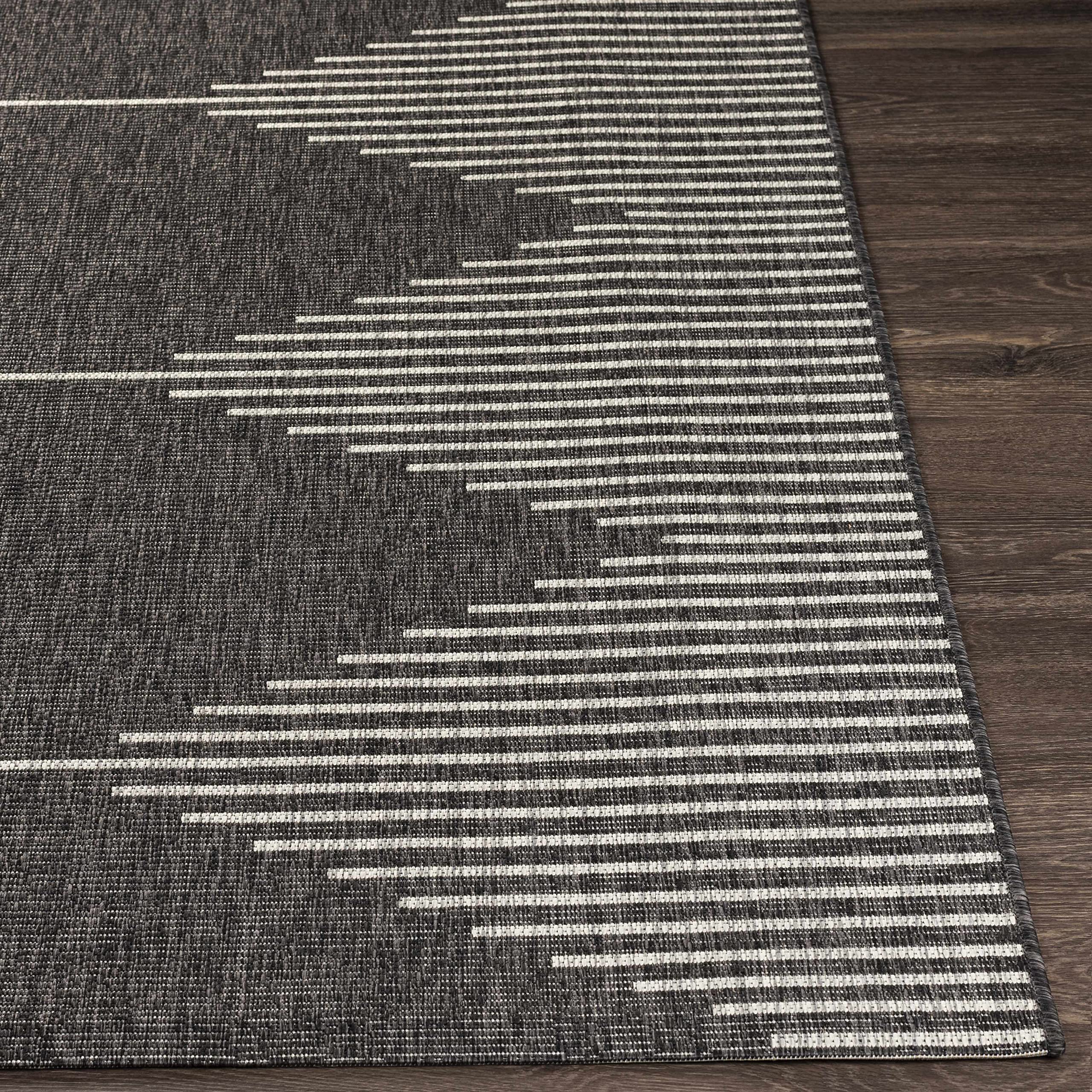Modern Hauteloom Stephan Indoor Outdoor Rug - Gray, Beige, Black - 6'7
