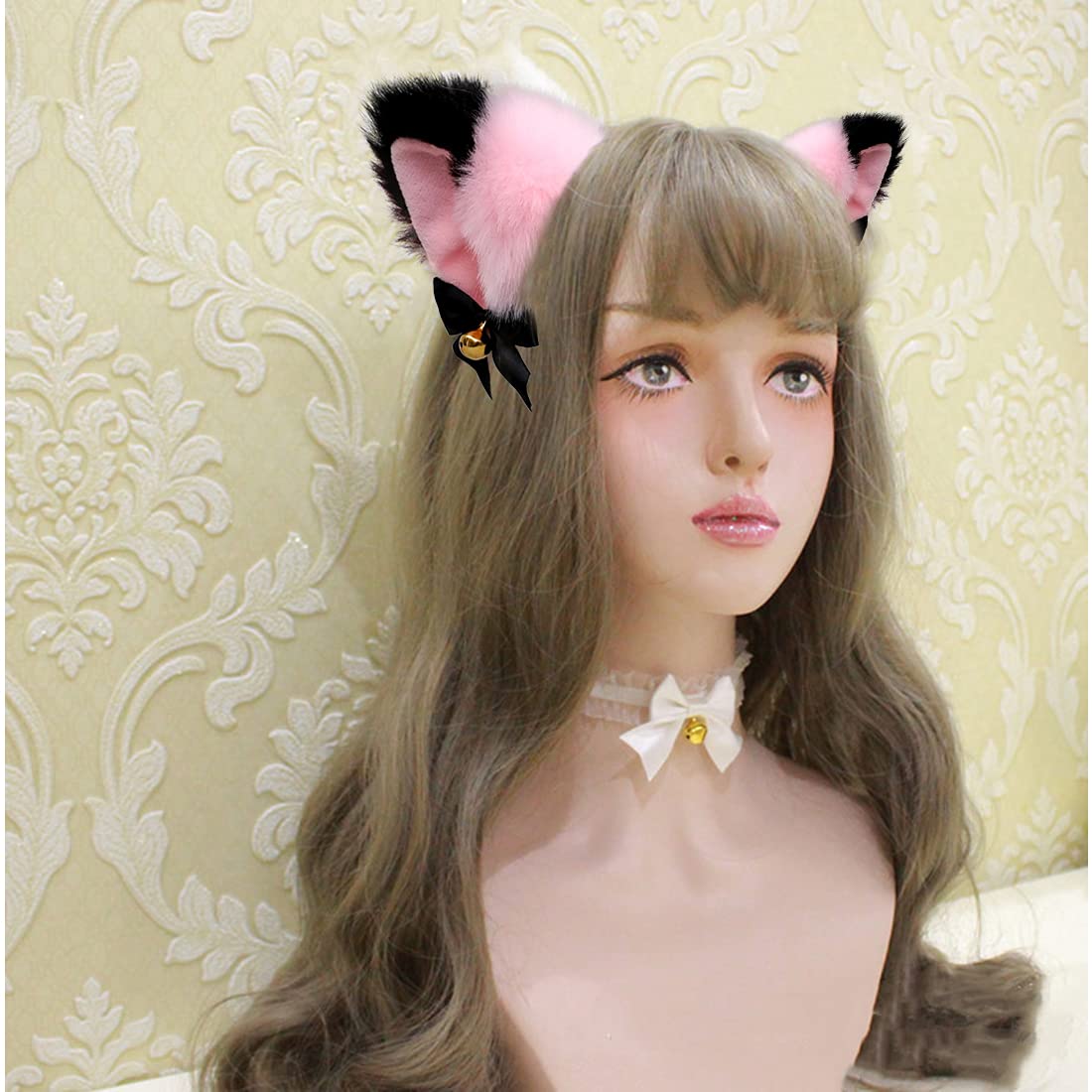 Fxaelian Animal Fox Cat Dog Ears Headband - Cute Fluffy Cosplay Costume Accessories for Halloween, Party, Anime Conventions & Photoshoots