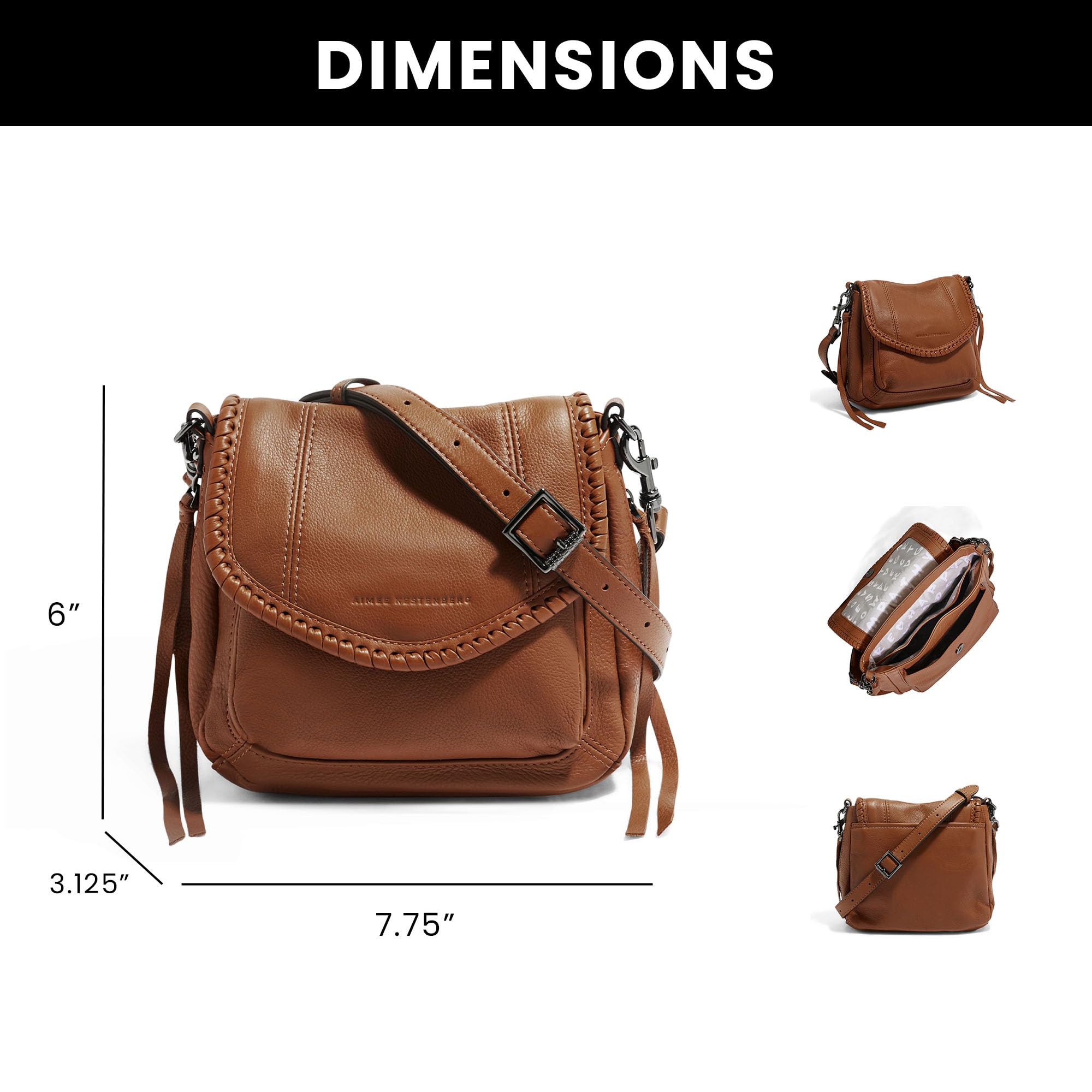 Aimee Kestenberg All For Love Mini Crossbody Bag - Stylish Vegan Leather Purse for Women, Perfect for Date Night, Travel & Everyday Use