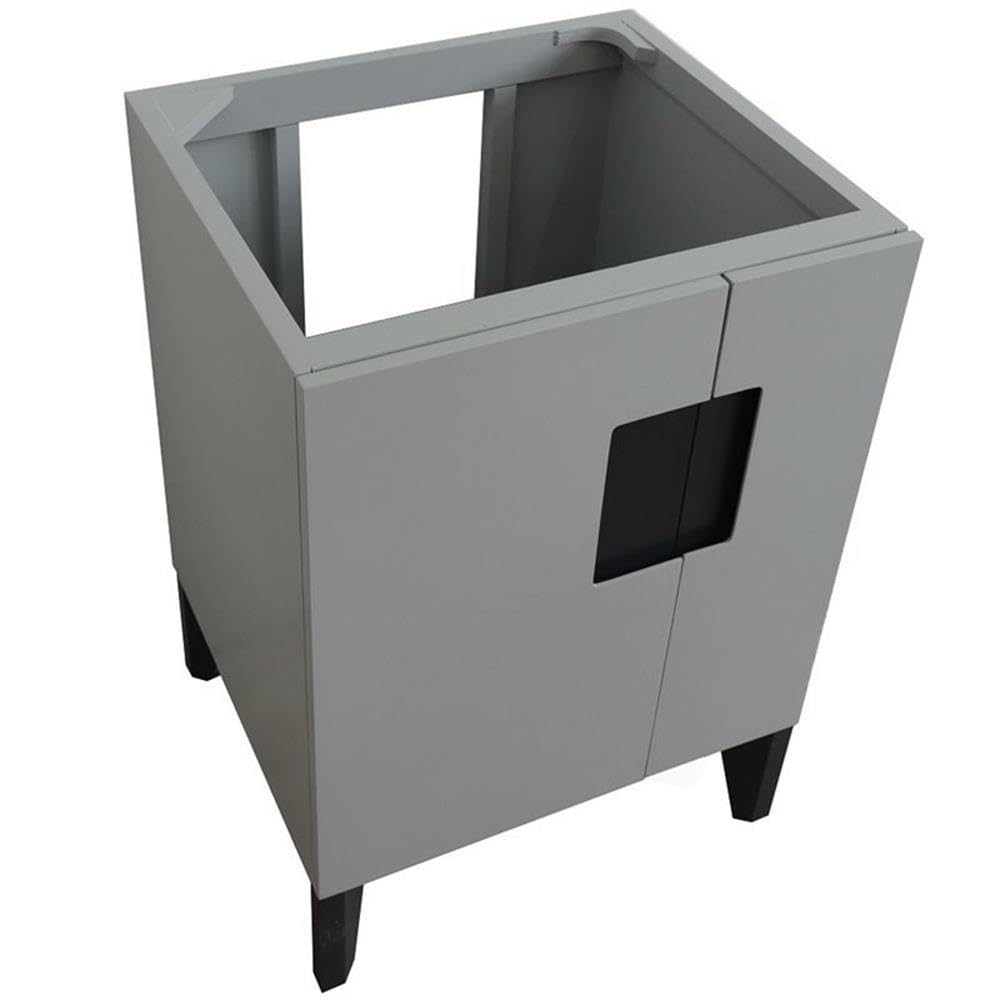 Kolb 24 Inch Single Sink Bathroom Vanity in Light Gray - Solid Wood Cabinet Only for Modern Home & Powder Room Decor