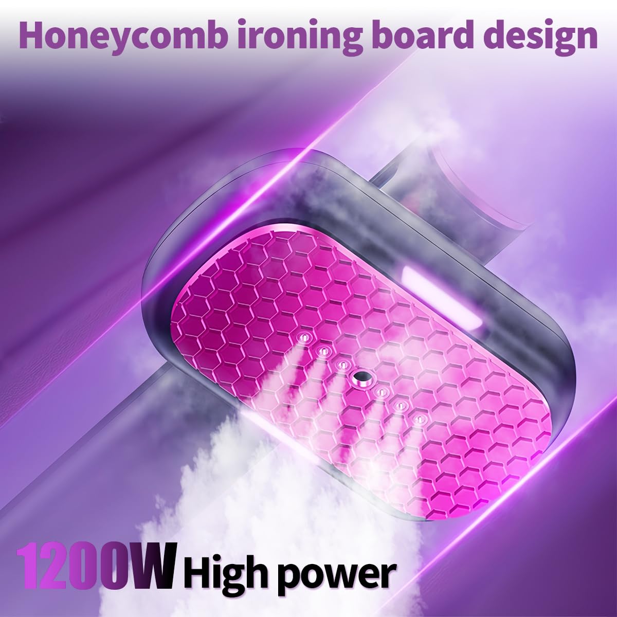 Portable Handheld Clothes Steamer - 1200W Fast Heating Garment Steamer for Wrinkles, 1-Second Heat-Up, AI Fabric Detection, Anti-Drip Technology - Perfect for Travel, Home & Office Use