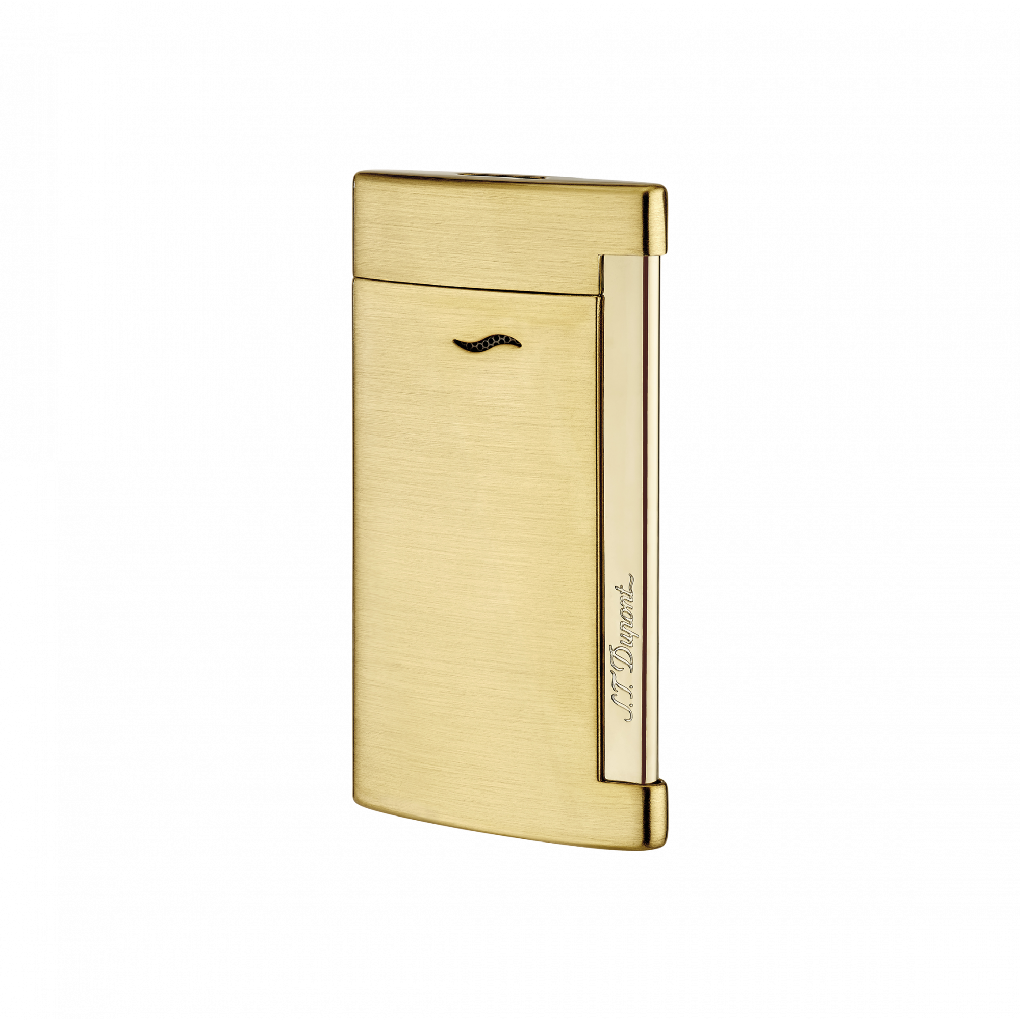 S.T. Dupont Slim 7 Lighter - Premium Brushed Gold Finish | Luxury Cigar & Cigarette Accessory for Gifting & Special Occasions