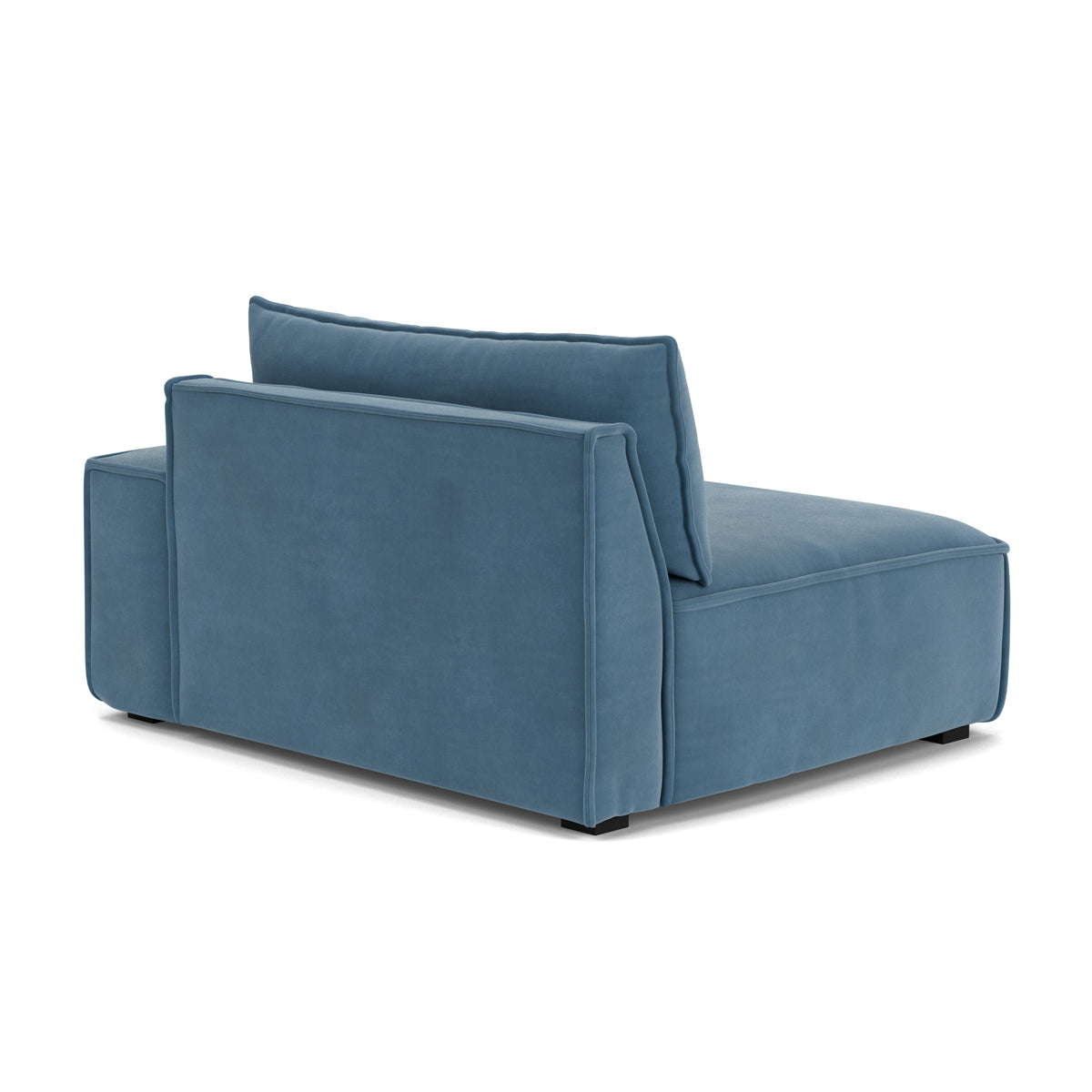 Daphne Velvet 1 Seater Right Arm Modular Sofa - Modern Living Room Furniture for Small Spaces, Apartments & Studios | Comfortable Single Seater Couch with Adjustable Design