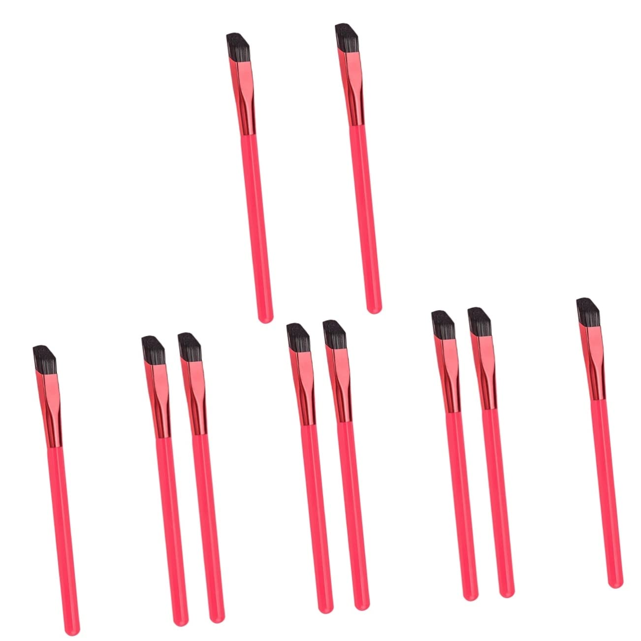 10-Piece Wild Eyebrow & Eyelash Grooming Kit - Professional Eyeshadow Brush Set with Bevel Concealer Brush for Women | Perfect for Makeup Artists & Home Beauty Routines