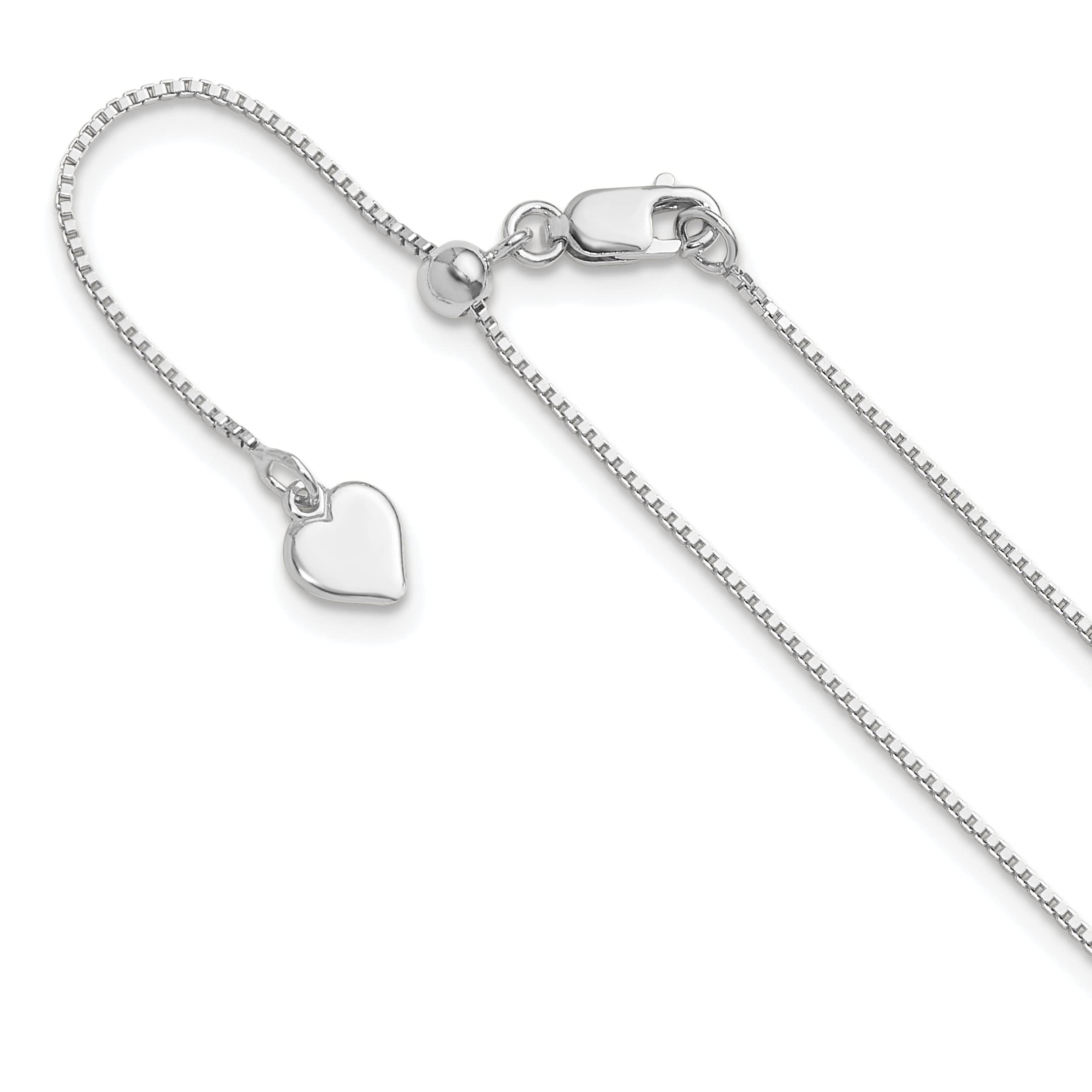 Sterling Silver Adjustable Box Chain Necklace for Men & Women - 925 Silver Jewelry Gift for Birthday, Anniversary & Valentine's Day - Perfect for Layering, Everyday Wear & Special Occasions