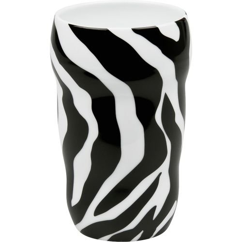 Konitz Double Walled Insulated Grip Mug with Zebra Print - Perfect for Hot & Cold Drinks at Home, Office, or Travel