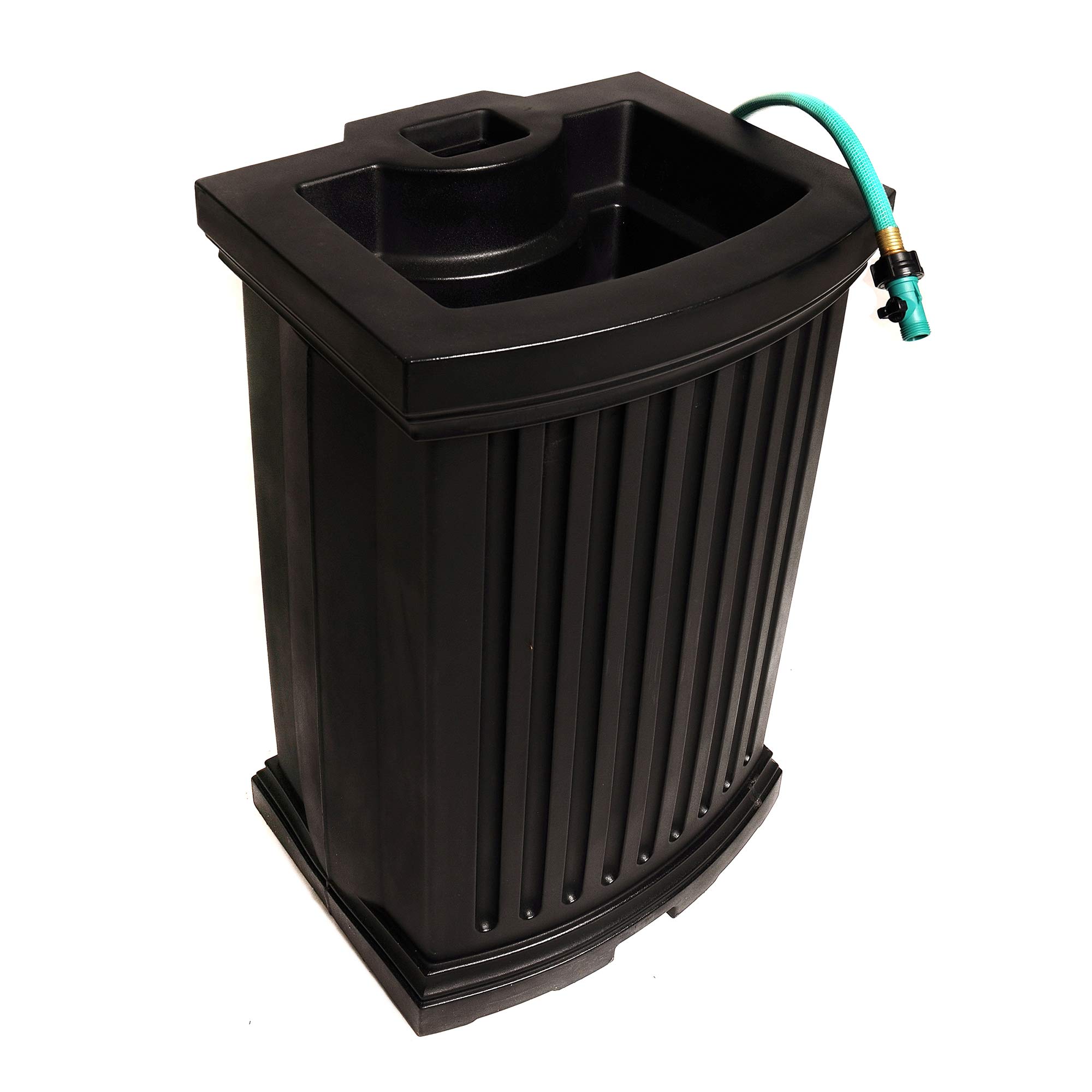 Mayne Madison Rain Catcher Barrel - 35 Gallon Black Rainwater Collection System - 9.5