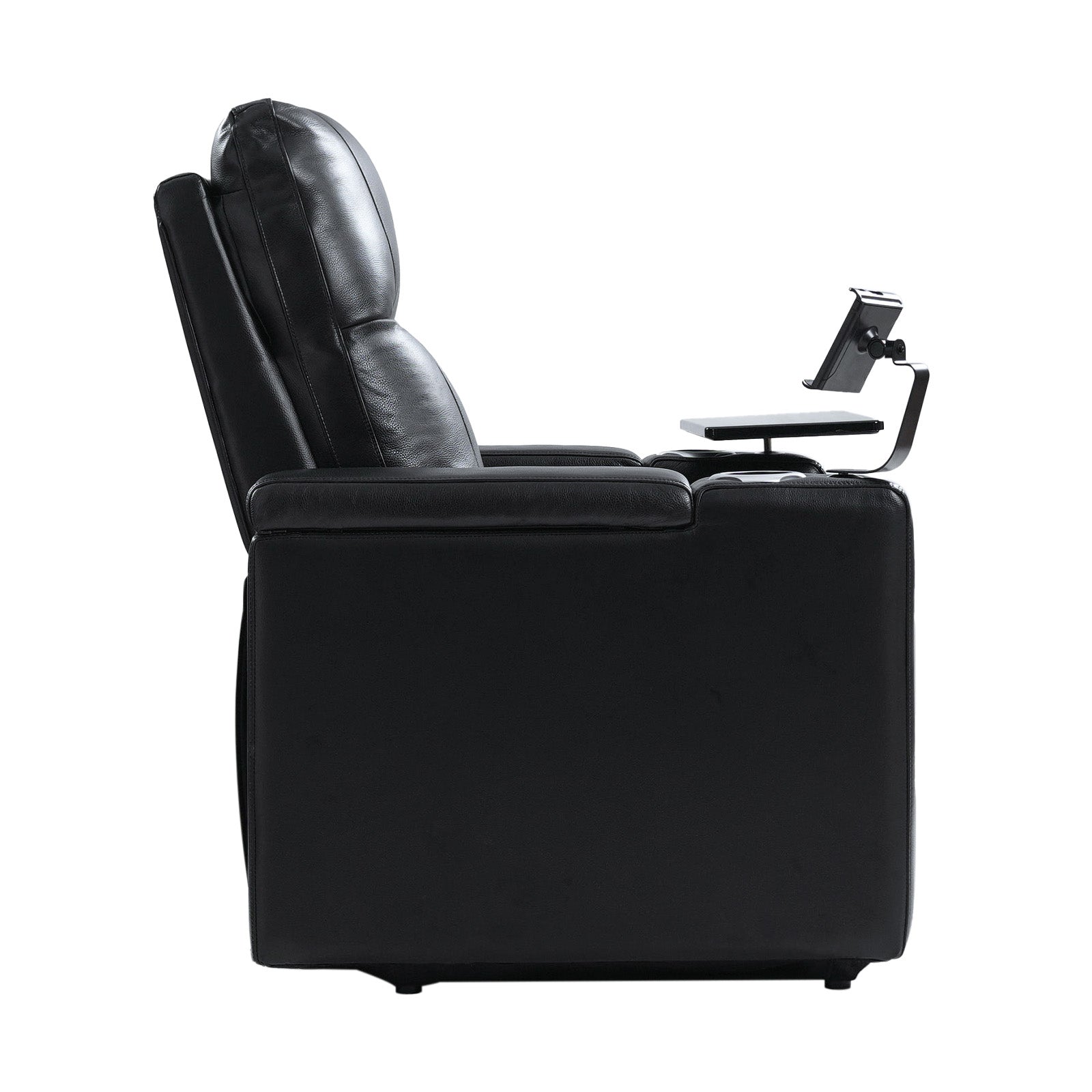 Iliana Electric Genuine Leather Recliner Chair with Side Table & Phone Holder - Power Lift Reclining Sofa for Living Room, Home Theater & Office Comfort