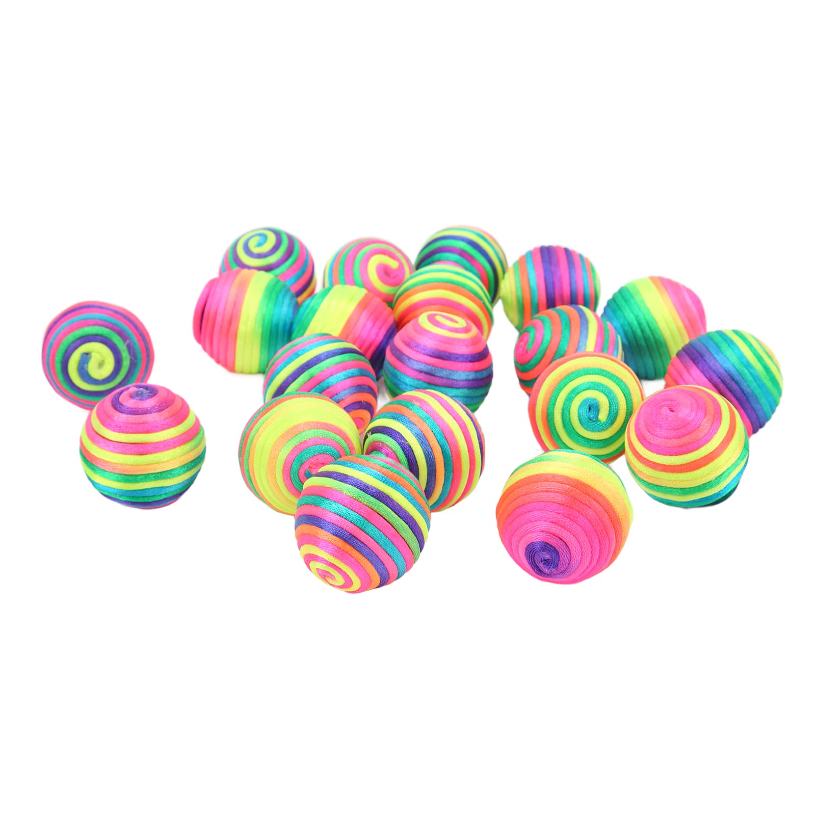 GLOGLOW Bell Ball Cat Toy - 20PCS Colorful Pet Balls with Bell Inside for Dogs & Cats - Interactive Play Toy to Encourage Exercise & Relieve Boredom - Perfect for Indoor Playtime, Training Rewards, and Stimulating Natural Hunting Instincts