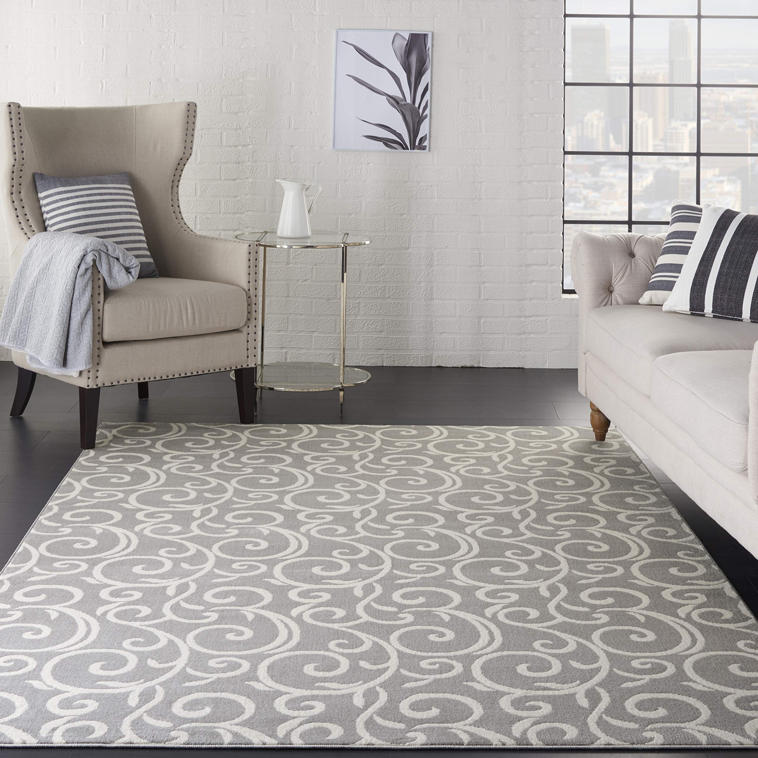 Nourison Grafix Bohemian Grey 5'3