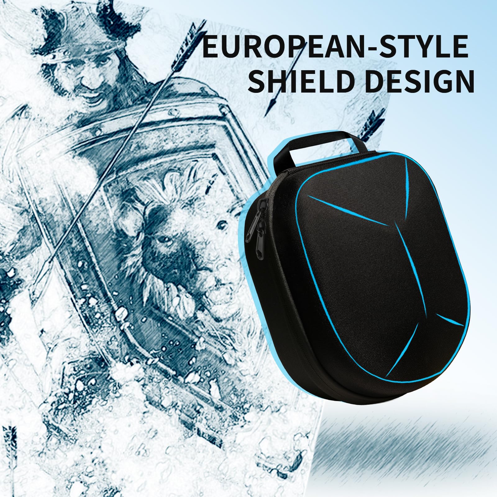 **Meta Quest 3 VR Headset Hard Carrying Case – Protective Travel & Storage Case for Quest 3 Headset, Touch Controllers & Head Strap – Includes Lens Protector Cover – Perfect for Travel, Home & Gaming Storage**