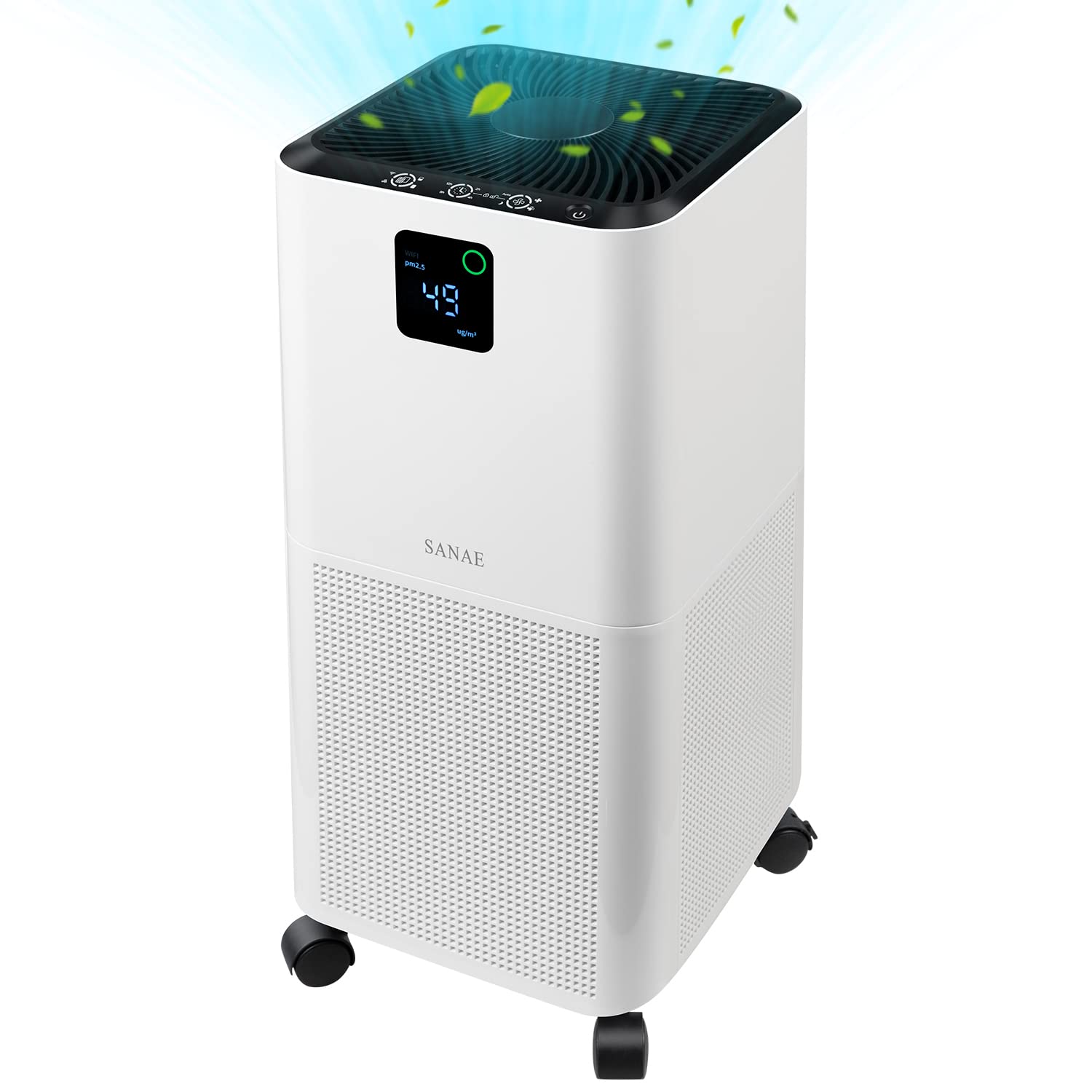 HEPA Air Purifier for Home - 500m³/h CADR, 99.9% Removal of Dust, Smoke, Pet Dander & Mold | PM2.5 Sensor, Sleep Mode, Timer, Child Lock | Covers 645 sq ft - Perfect for Bedrooms, Living Rooms & Offices with Allergies or Pets