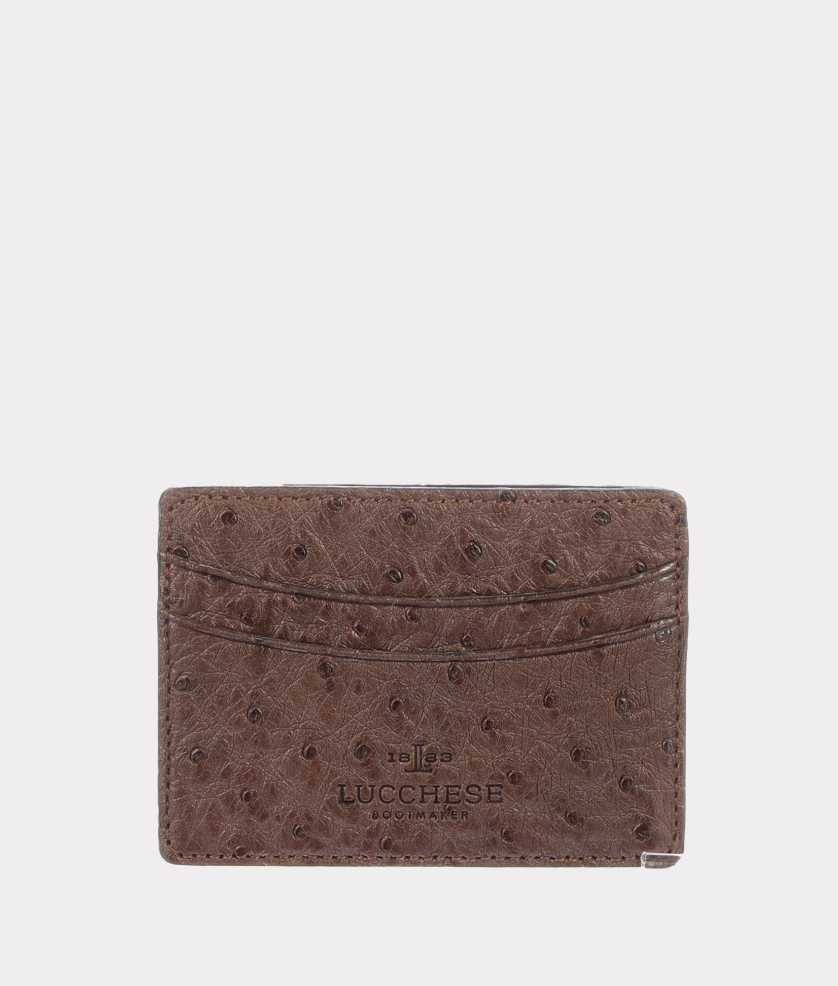 Luxury Ostrich Leather Credit Card Holder - Sienna Brown RFID Blocking Slim Wallet for Men & Women | Perfect for Travel, Business & Everyday Use