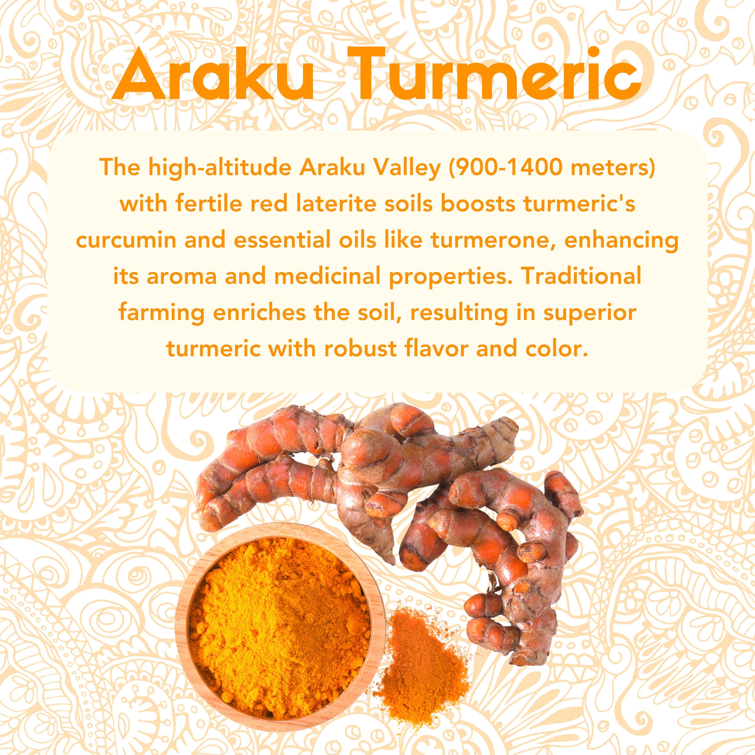 Organic Deshwali Turmeric Powder 200g - 5% High Curcumin Content | Premium Araku Turmeric for Cooking, Golden Milk & Tea | Natural Face Mask Ingredient | Ethically Sourced Tribal Grown Turmeric | Perfect for Healthy Recipes, Beauty Treatments & Ayurvedic Remedies