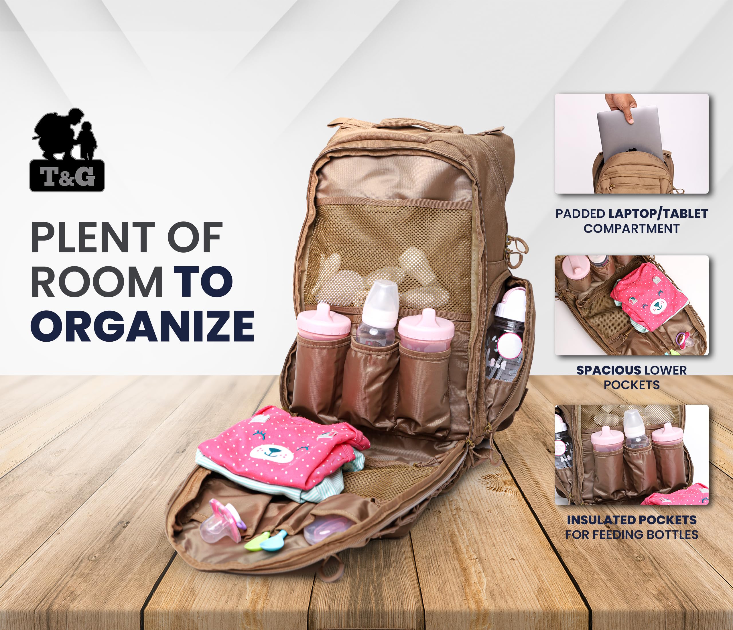 Premium Men's Diaper Backpack - 3-in-1 Multifunctional Baby Bag for Dads | Toddler Essentials Organizer for Travel, Outings & Daily Use