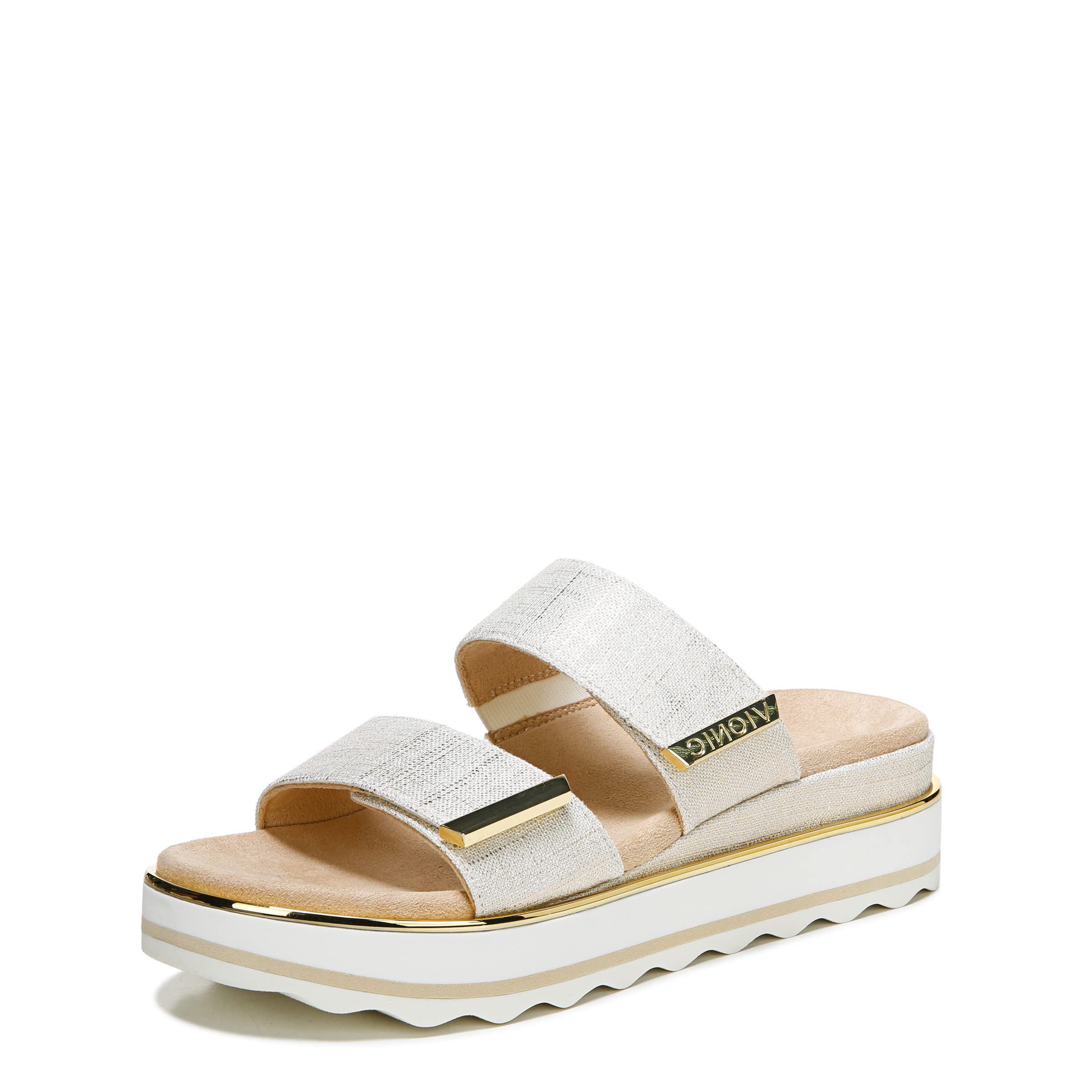 Vionic Women's Phoenix Brandie Slide Platform Sandal - Orthotic Arch Support Flatform Sandals with Cushioned Outsole | Comfortable Slip-On Shoes for Walking, Travel & Summer Outfits | Sizes 5-11 Medium Fit