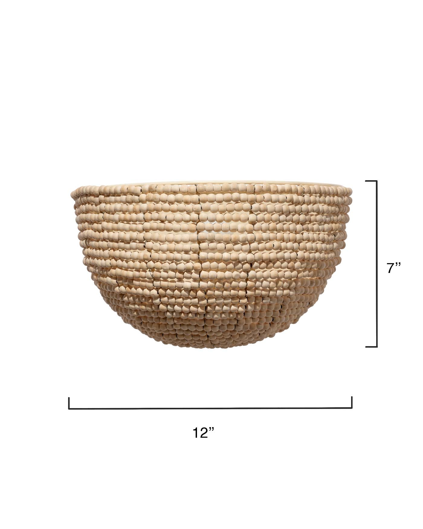 Barnacle Beaded Demi Lune Wall Sconce - Coastal Decor Lighting for Bedroom, Bathroom & Hallway