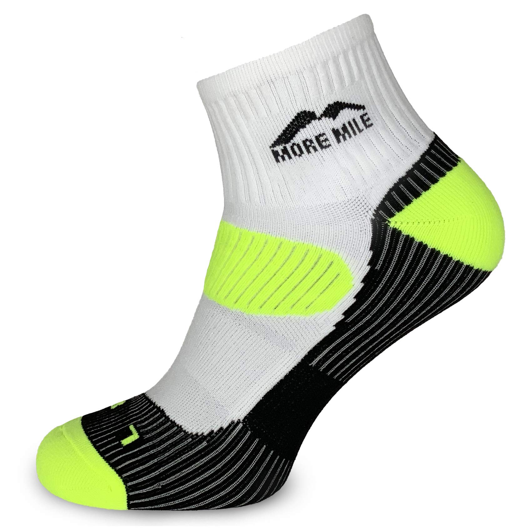 HCLIFE More Mile Men's London Cushioned Running Socks - 3 Pair Pack with Compression Arch Support, Breathable Mesh Zones, Lightweight & Durable for Marathon, Gym & Everyday Wear