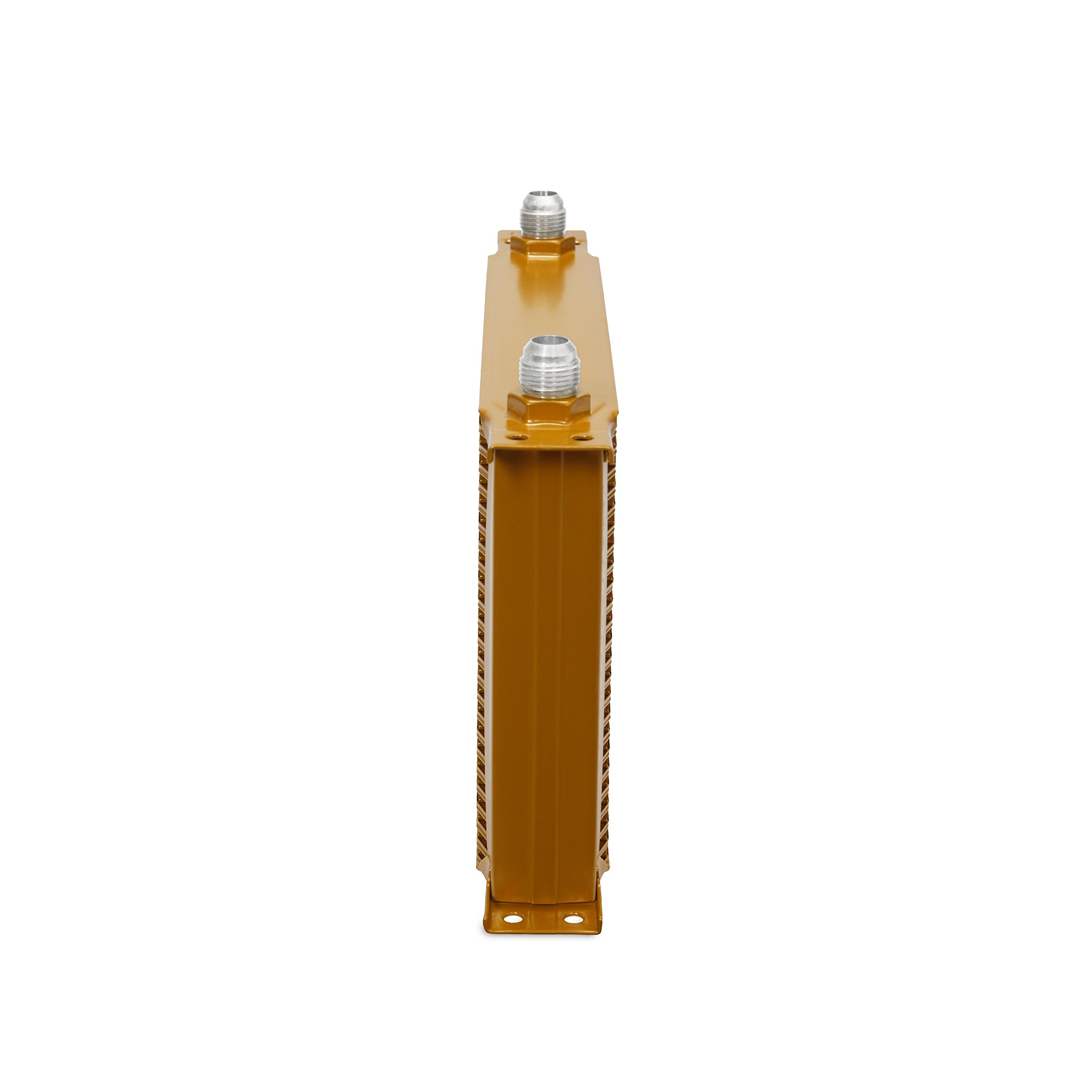 Mishimoto Universal 25 Row Oil Cooler Heat Exchanger - Gold Finish for High-Performance & Racing Vehicles - Improves Engine Cooling & Extends Lifespan