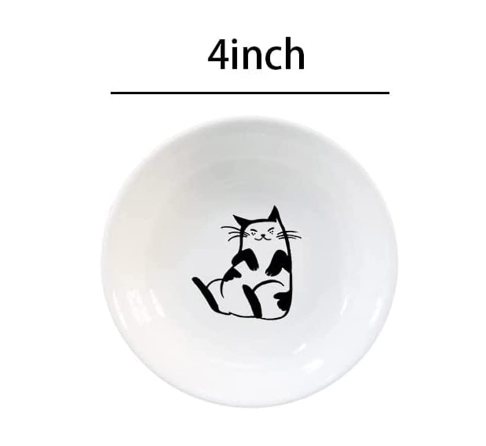 Ceramic Cat Appetizer Plates - Set of 6 Small Sauce Dishes, Dessert Bowls & Seasoning Dishes for Cats - Perfect for Pet Parties, Home Decor & Gift Giving