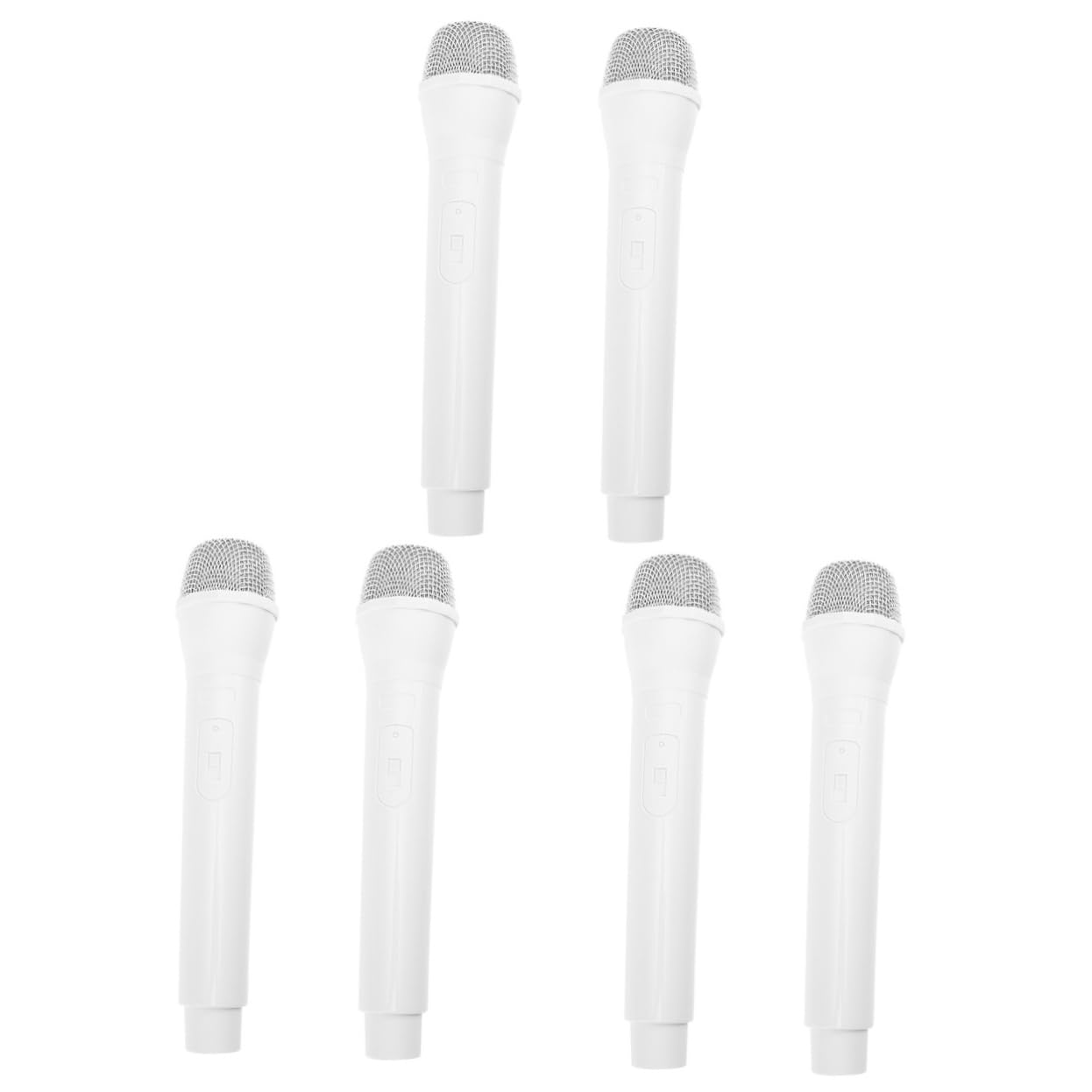 6 Pcs Toy Microphone Set - Artificial Fake Microphone Accessories for Kids Pretend Play, Singing & Performance - Perfect for Parties, Karaoke & Role Playing Games