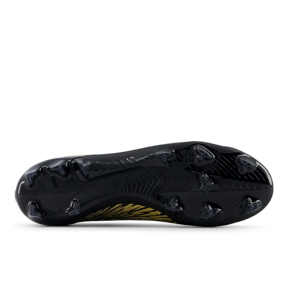 New Balance Furon Elite V8 FG Soccer Cleats for Men - Lightweight Football Boots with Dynamic Fit (Black/Gold/Silver/White) - Perfect for Competitive Matches & Turf Play