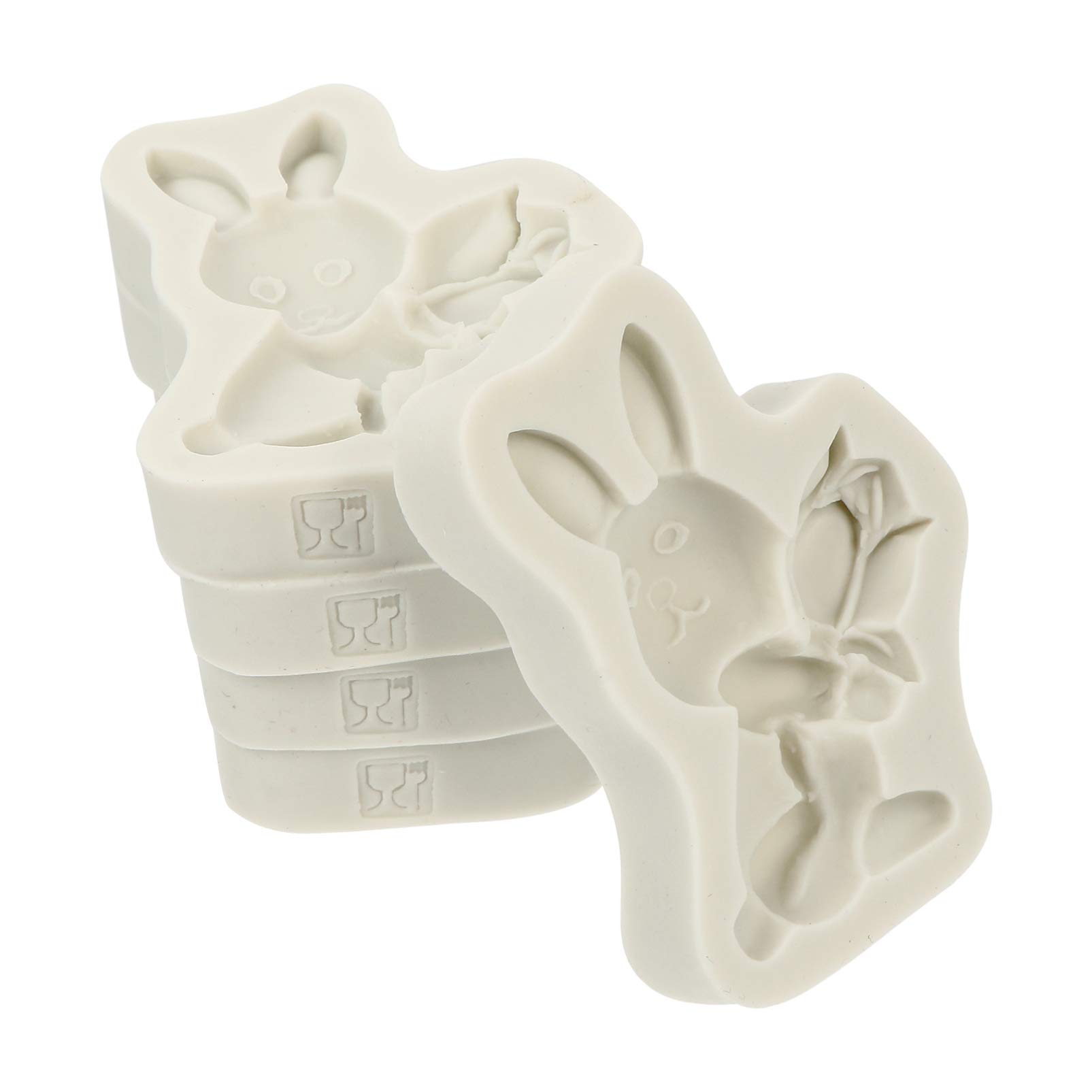 ABOOFAN 5-Piece Easter Silicone Baking Molds Set - Bunny & Egg Shaped Cake Molds for DIY Desserts, Cupcakes, Chocolates - Perfect for Easter Party Decorations & Holiday Baking