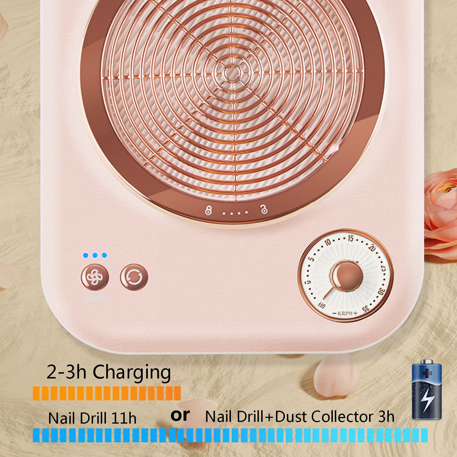 2 in 1 Nail Dust Collector with Professional Nail Drill Machine | Powerful Vacuum Cleaner for Acrylic Nails | Salon Equipment with 16oz Capacity | Perfect for Nail Salons, Home Manicures & Professional Nail Technicians