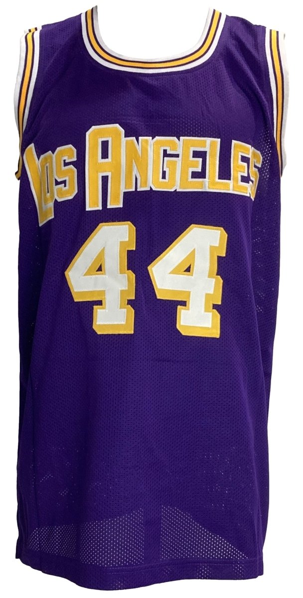 Jerry West Autographed Purple Lakers Jersey - Mr. Clutch Inscribed - PSA Certified - Perfect for NBA Memorabilia Collectors & Basketball Fans