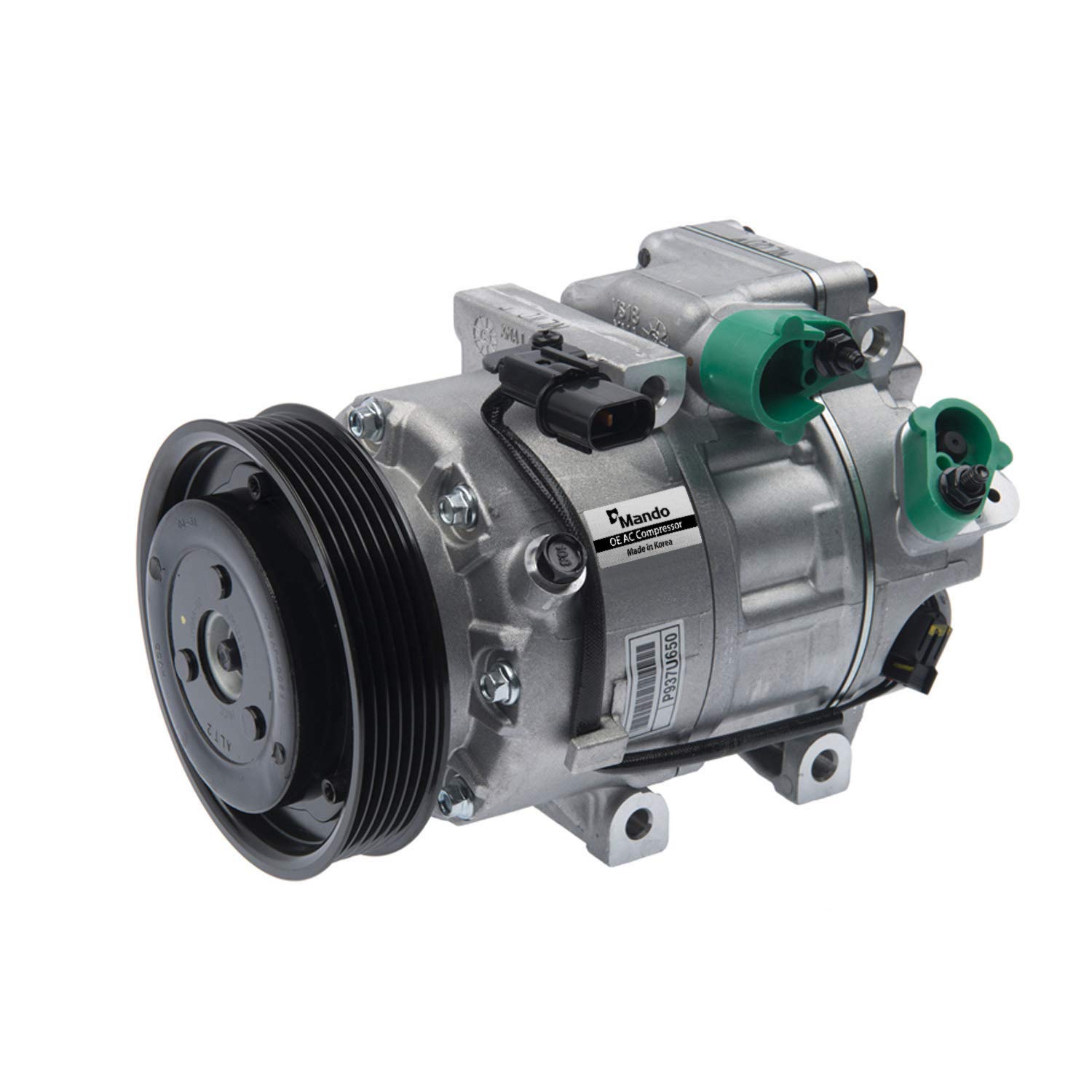 Genuine Mando 10A1101 AC Compressor with Pre-filled Oil - OEM Replacement for Car Air Conditioning System - Perfect for AC Repair & Maintenance in Hot Climates