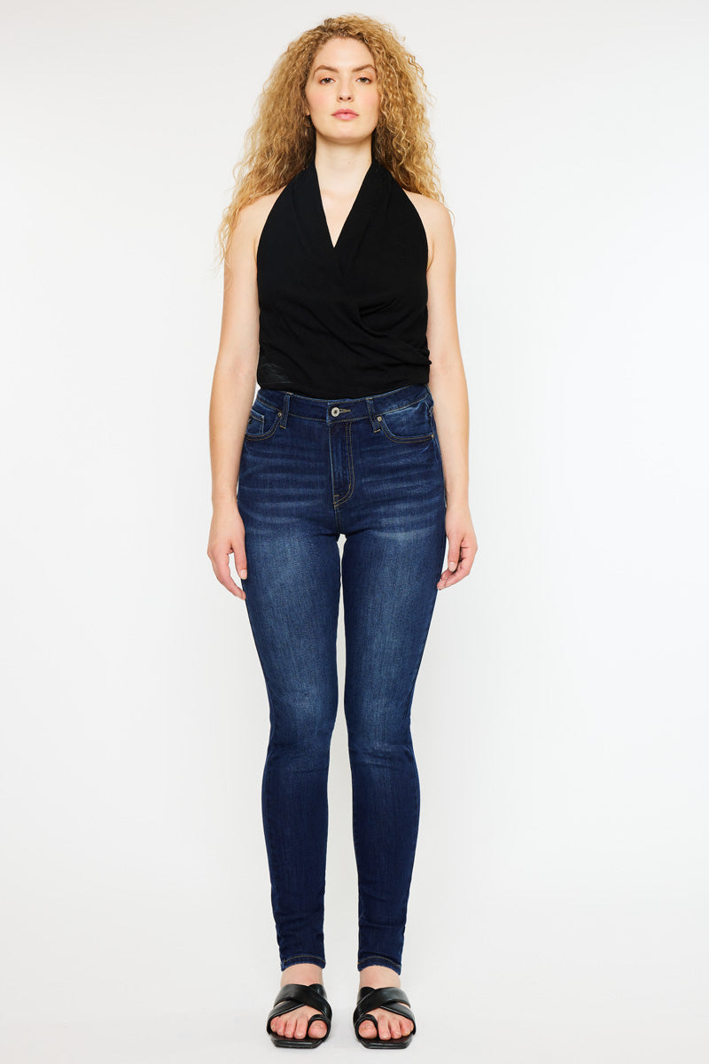Effie Essentials High Rise Skinny Jeans for Women - Curvy Fit Stretch Denim Pants, Comfortable & Flattering for Everyday Wear, Office, and Night Out