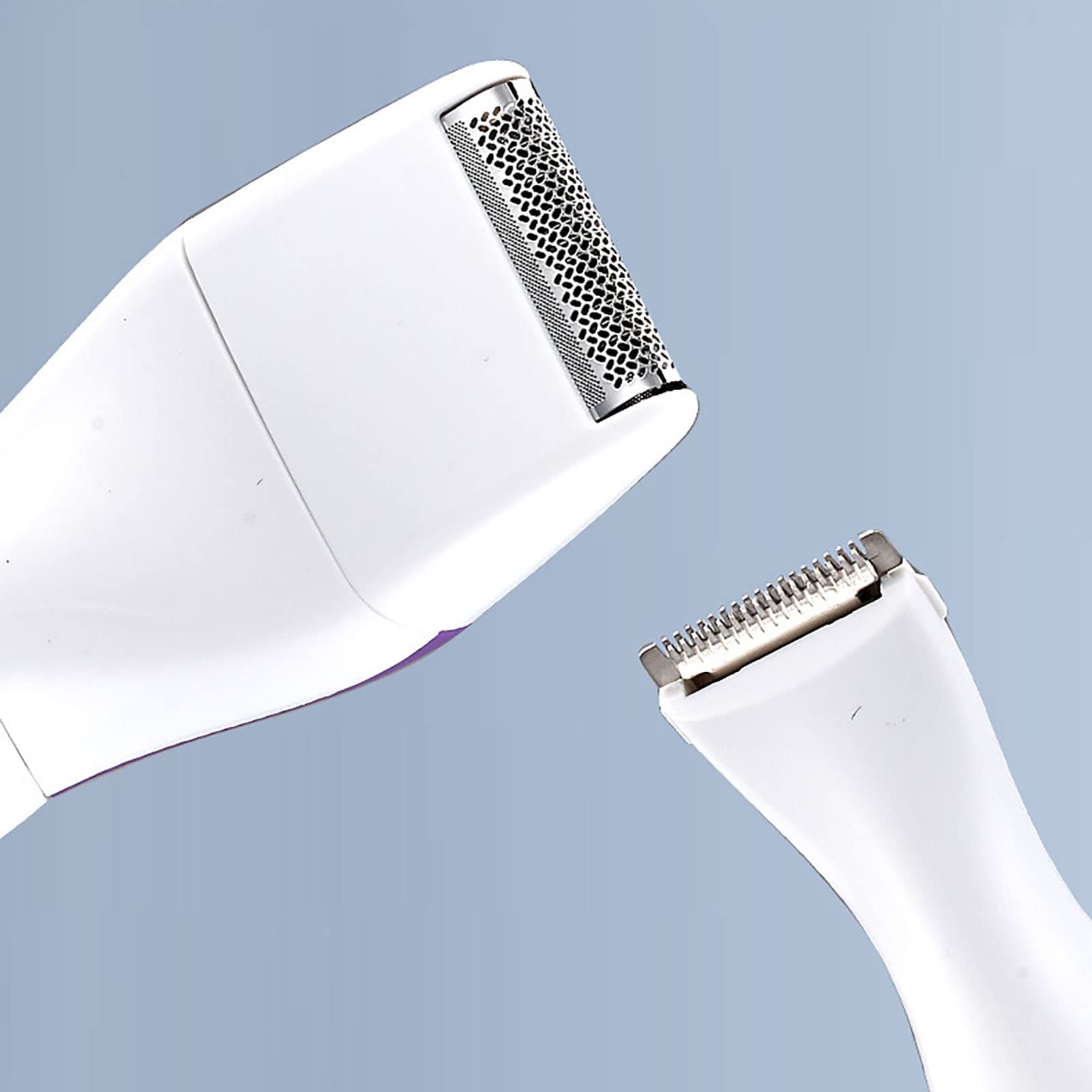 2-in-1 Electric Trimmer & Epilator for Women - Waterproof Portable Hair Removal Shaver for Legs, Underarms, Bikini Line - Perfect for Travel, Gym & Home Use