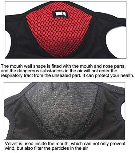 NIUE Outdoor Cycling Face Mask for Adults - Breathable Mesh Mouth Cover for Men & Women (Blue & Black) - Perfect for Biking, Running & Outdoor Sports Protection