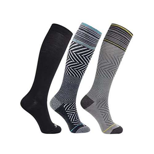 3 Pairs: 1 Pure Black+ 1 Black+ 1 Heather Grey