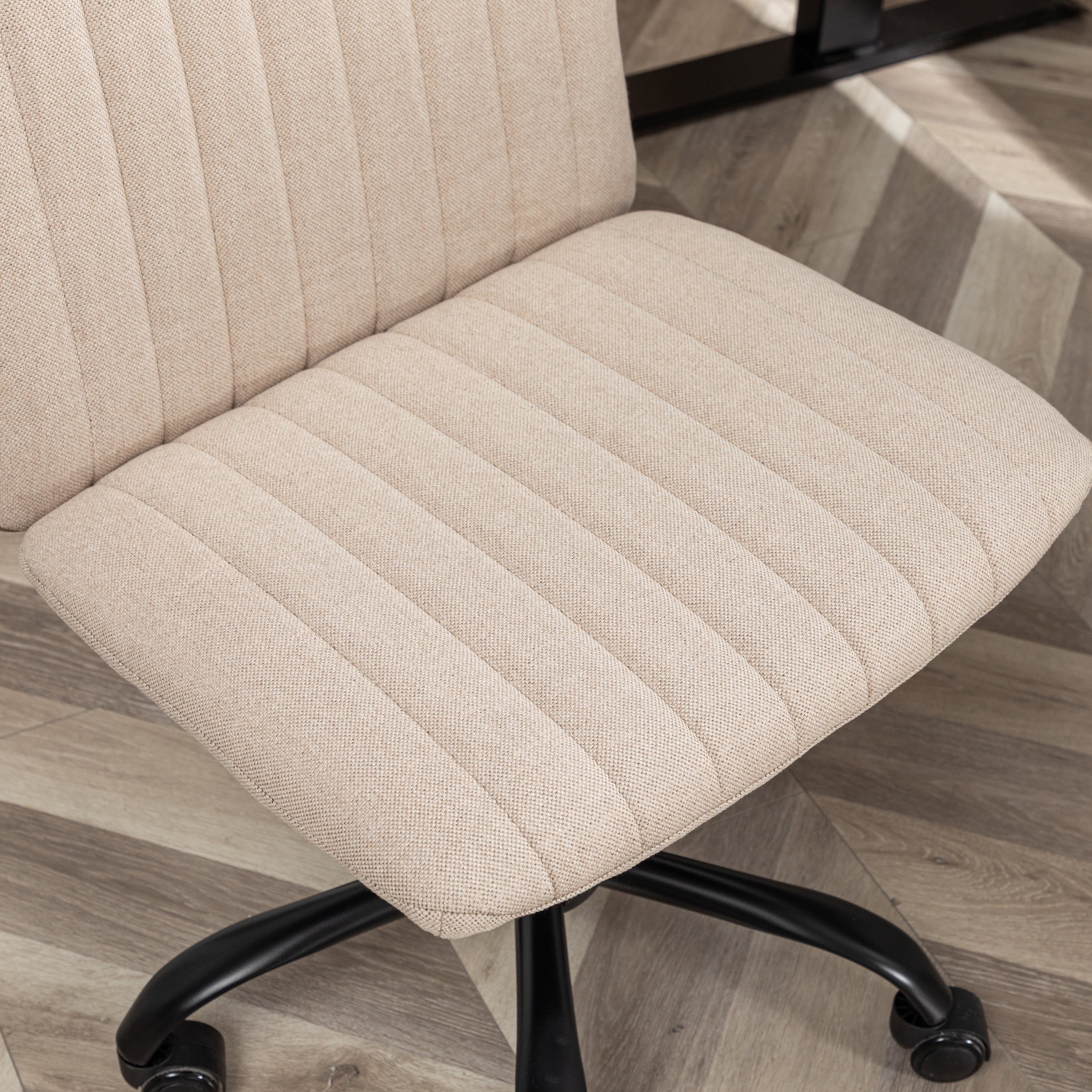 Roundhill Furniture Masar Fabric Swivel Office Chair - Ergonomic Desk Chair with Adjustable Height & Lumbar Support for Home & Office Workspace