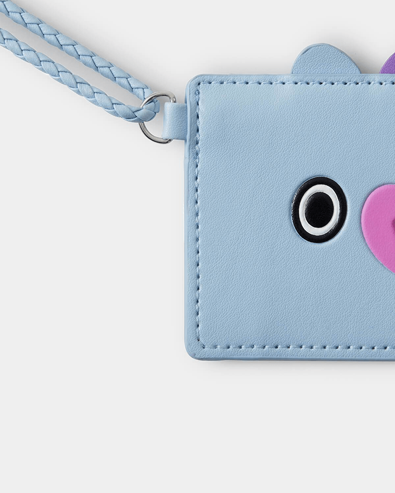 BT21 MANG Strap Card Holder - Cute Cartoon Phone Wallet for iPhone Samsung - Perfect for Travel Shopping and Daily Use