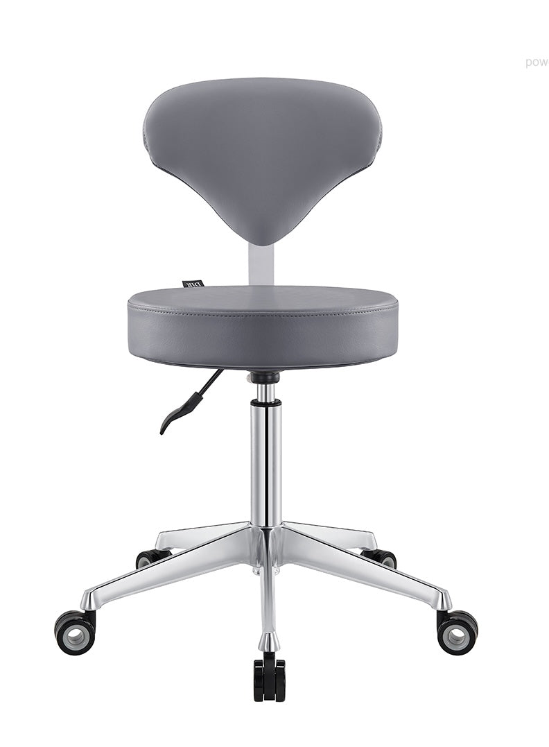 Medical Stool for Doctors & Nurses - Adjustable Height Rolling Stool with Back Support - Perfect for Hospitals, Clinics & Home Healthcare Use