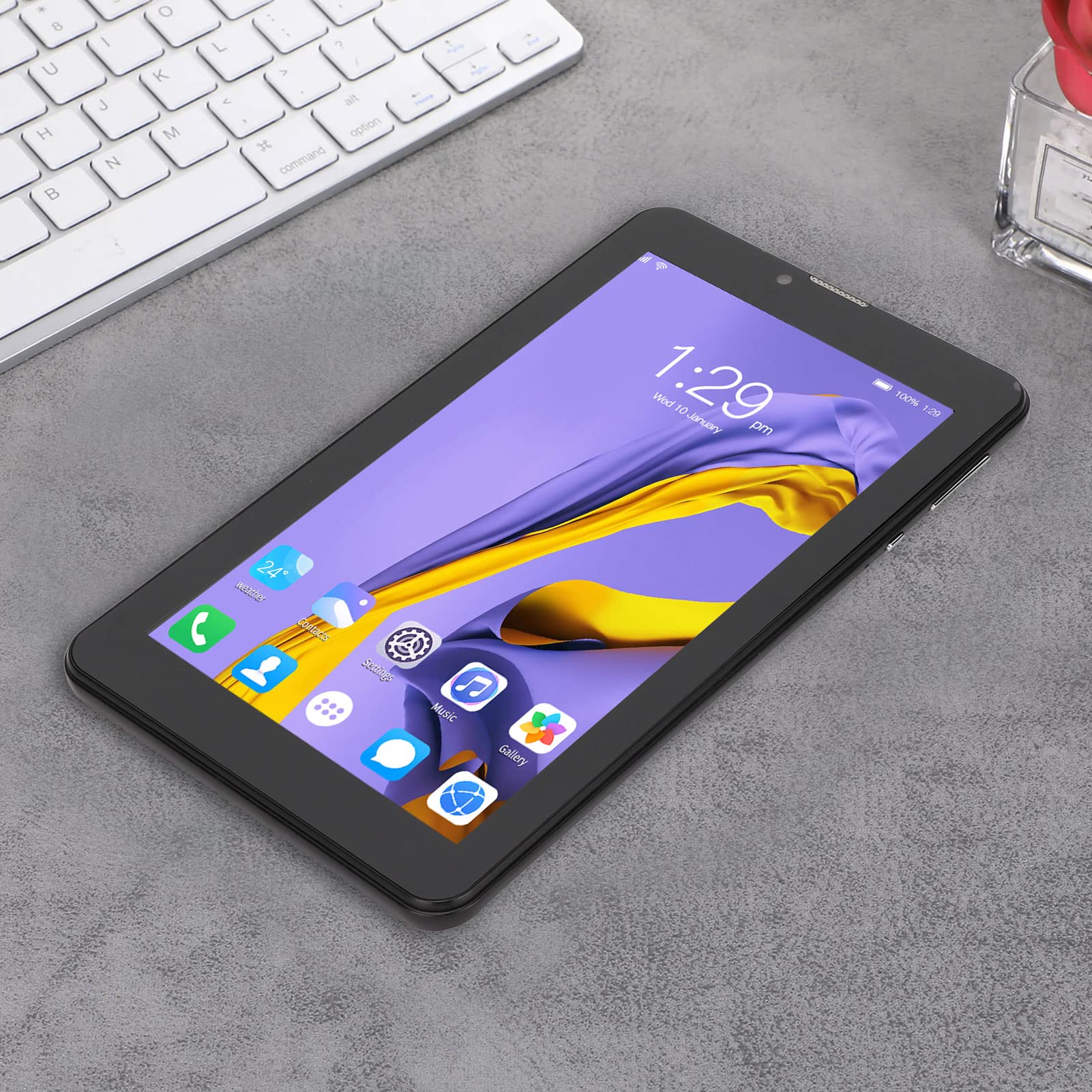 7 Inch Android Tablet PC - 1280x800 IPS HD Display, Octa Core Processor, 2GB RAM 32GB ROM, 3500mAh Battery, 5G WiFi Dual Band, Dual Camera - Perfect for Online Learning, Gaming & Entertainment (Blue/Orange Options)