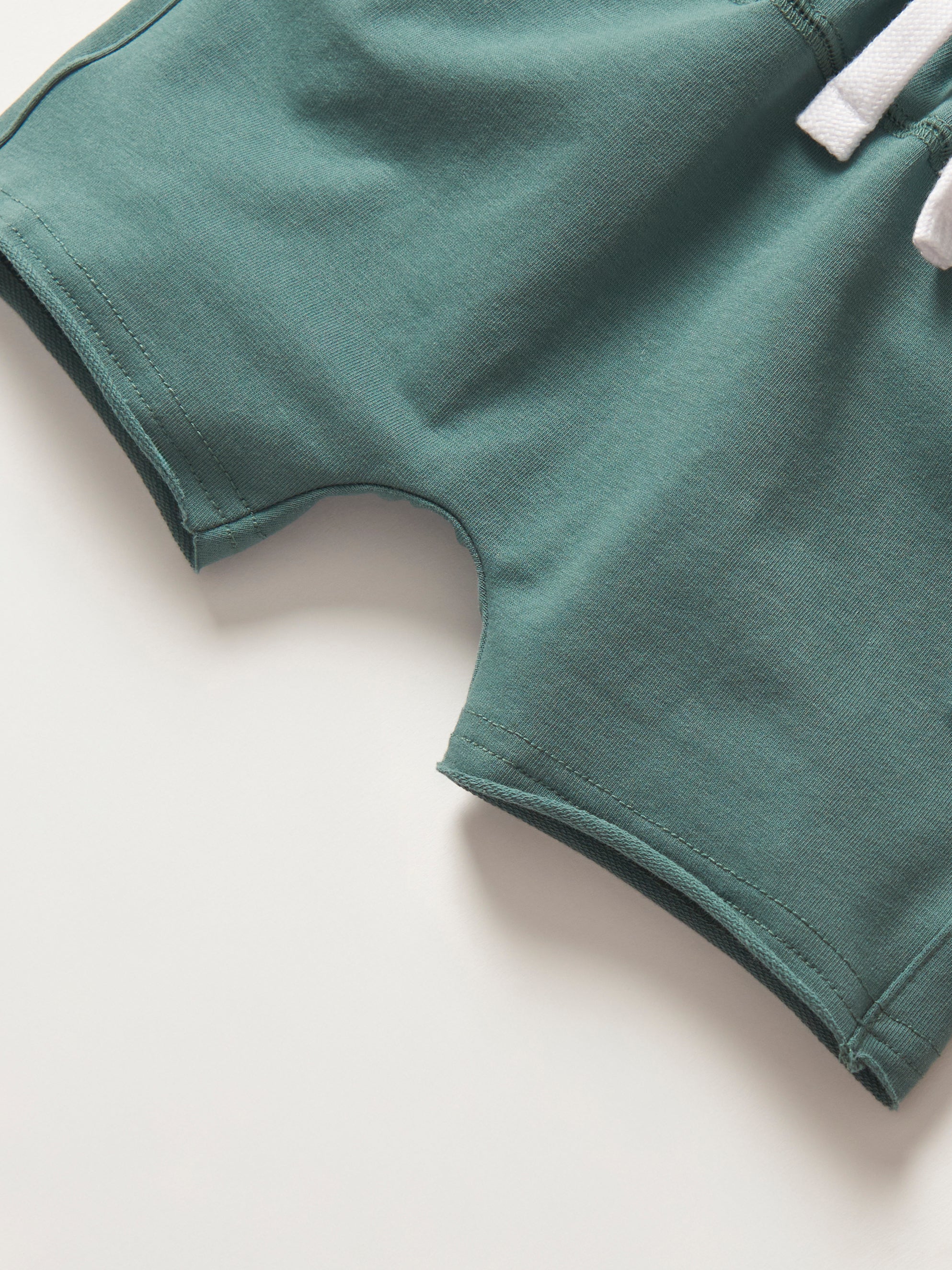 Raw Edge Harem Shorts for Women - Comfortable Teal Lounge Pants - Perfect for Yoga, Home Wear & Casual Outfits