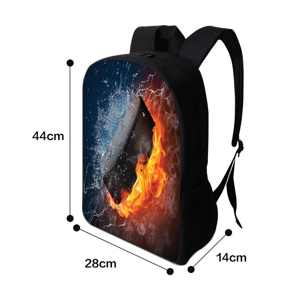 17 Inch Kids Book Bags with Combustion Pattern - Durable School Backpacks for Boys & Girls - Perfect for School, Travel, and Outdoor Adventures